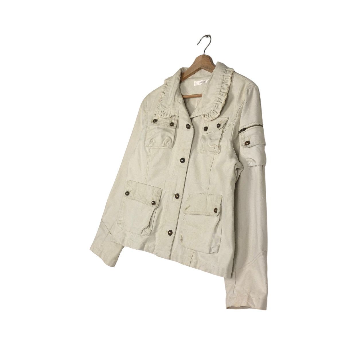 Japanese Brand 📌CROPPED BIKER JACKET HEEHIRASA JAPAN CARGO POCKETS Size US L / EU 52-54 / 3 - 11 Thumbnail