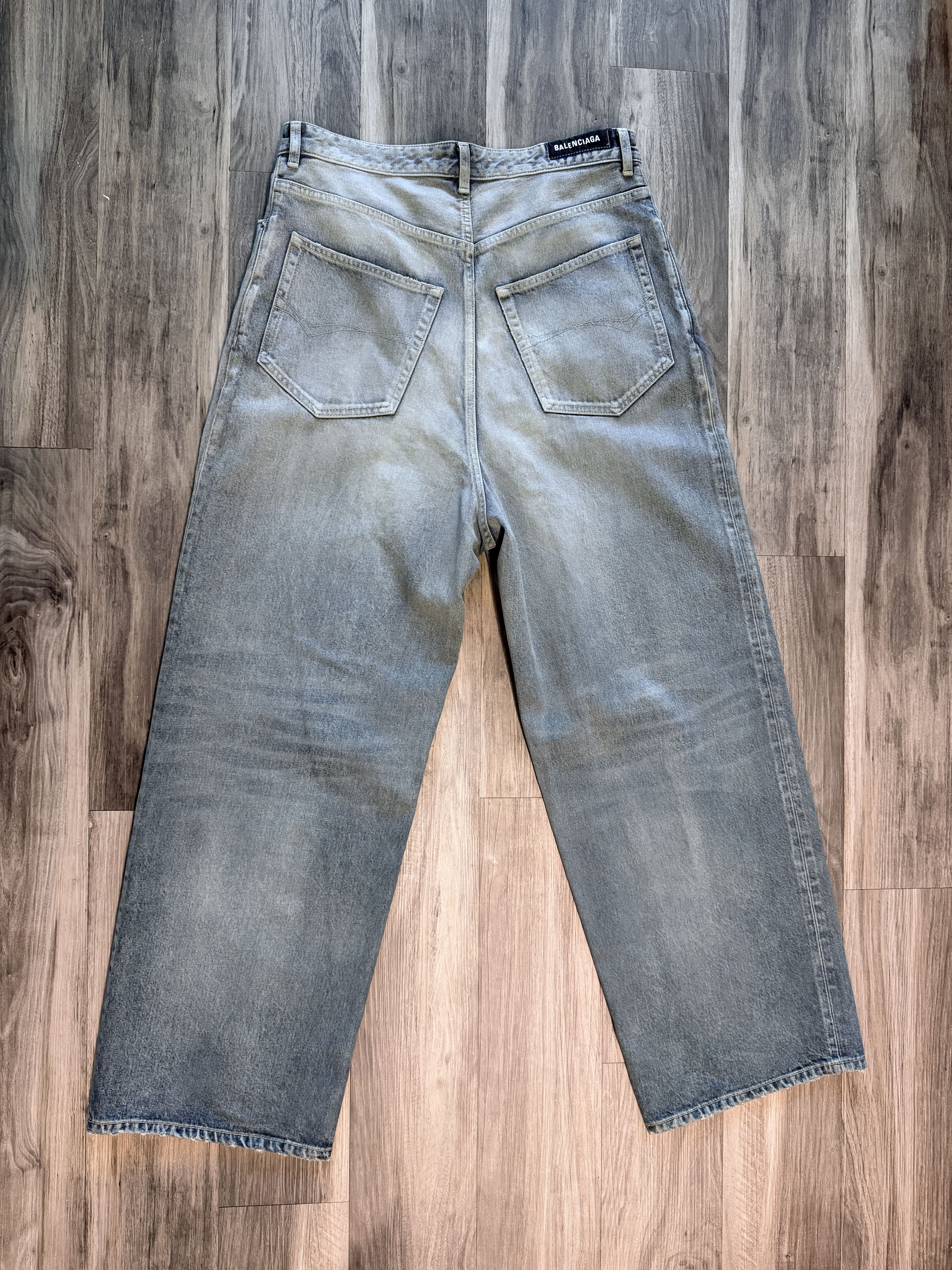 Balenciaga Reflective 3M Woven Made in Japan Baggy Denim Jeans Size US 34 / EU 50 - 2 Thumbnail