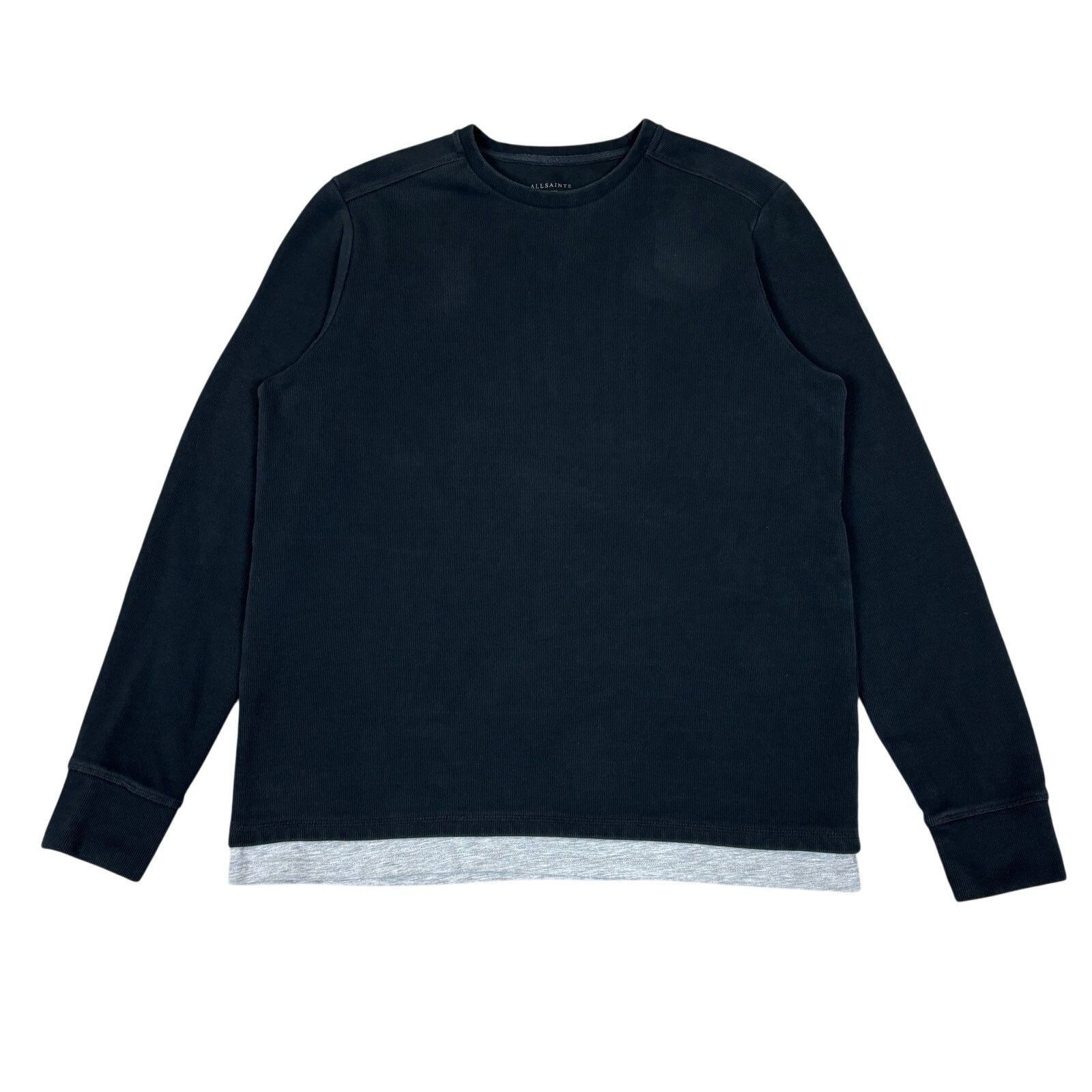 Allsaints Allsaints Luge Long Sleeve Crew Neck Layered Shirt Men's XL Size US XL / EU 56 / 4 - 1 Thumbnail