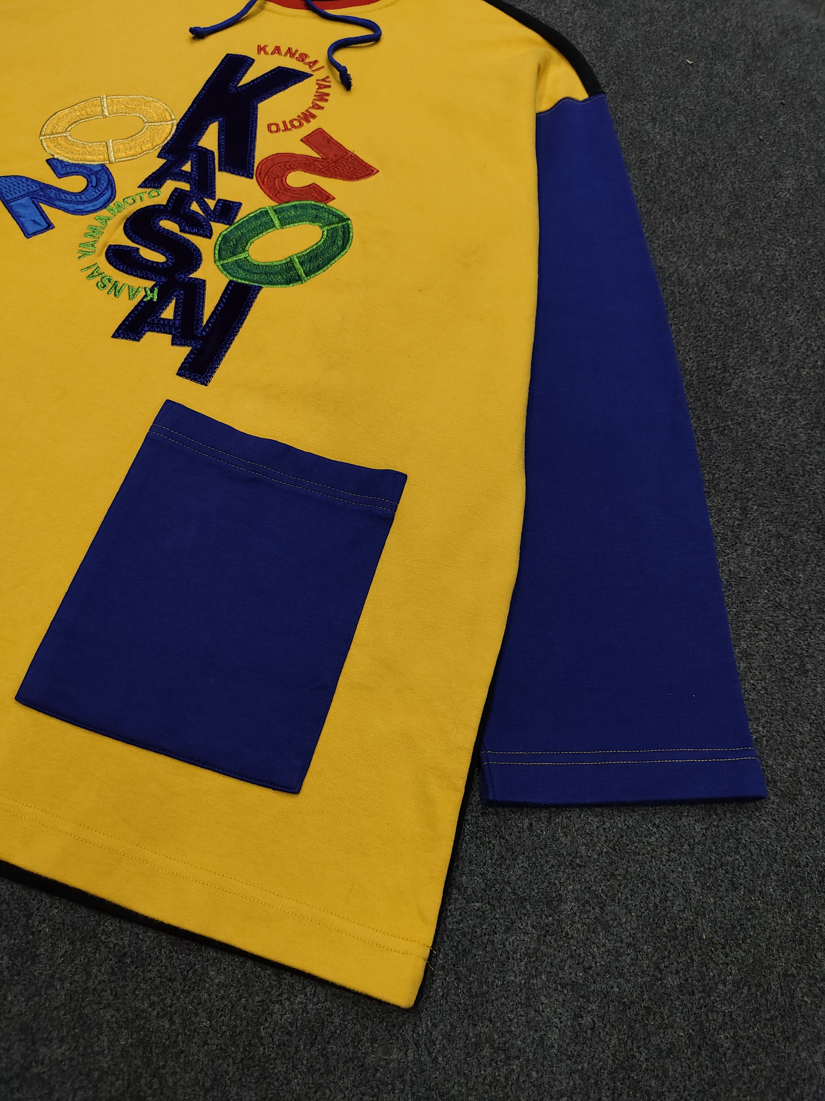 Kansai Yamamoto RARE 🇯🇵 Vtg 80s Kansai O2 Embroidered Spellout Sweatshirt Size US L / EU 52-54 / 3 - 3 Thumbnail