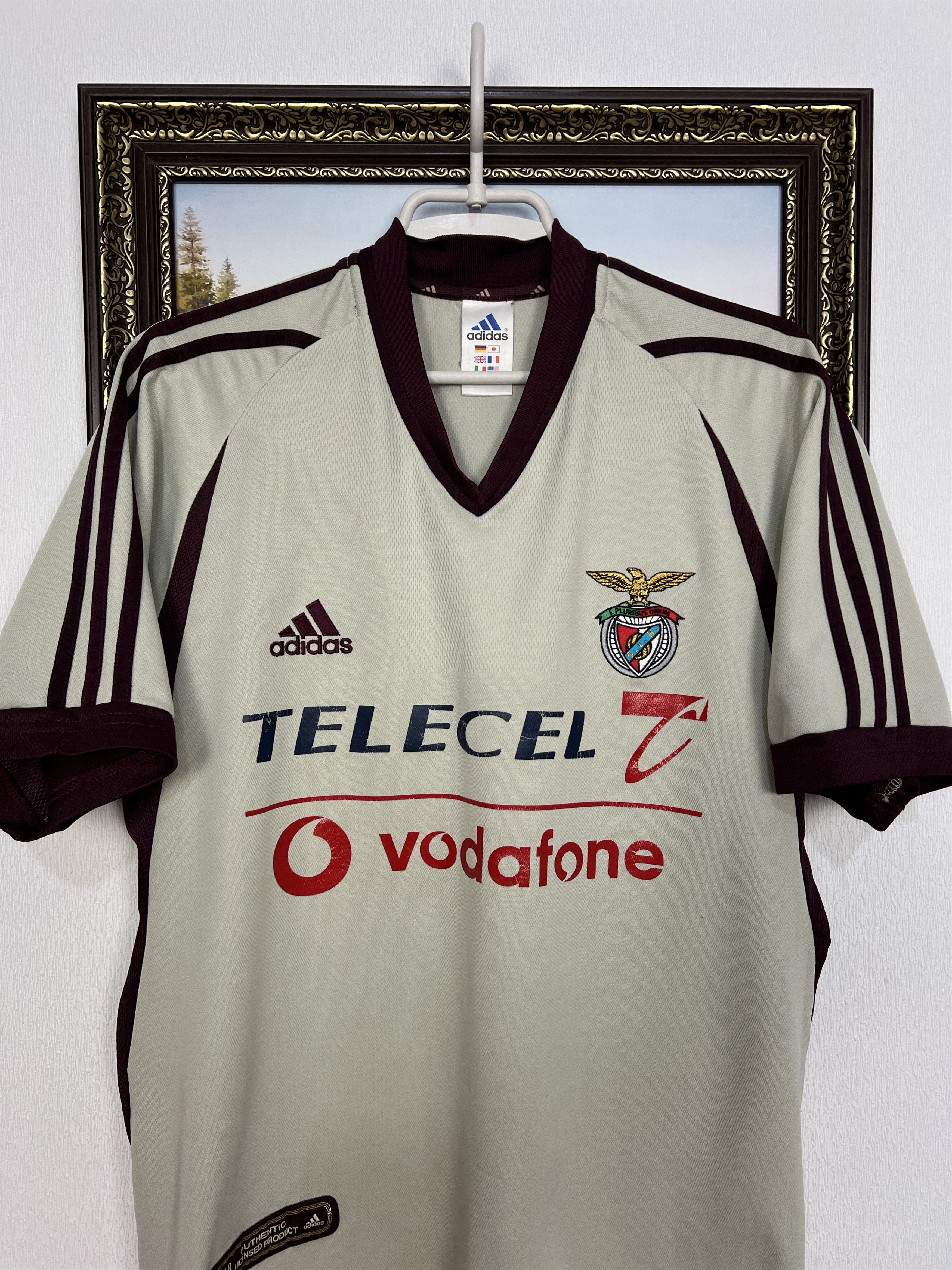 Adidas Benfica Away football shirt 2000 Soccer Jersey Trikot Rare Size US S / EU 44-46 / 1 - 2 Thumbnail