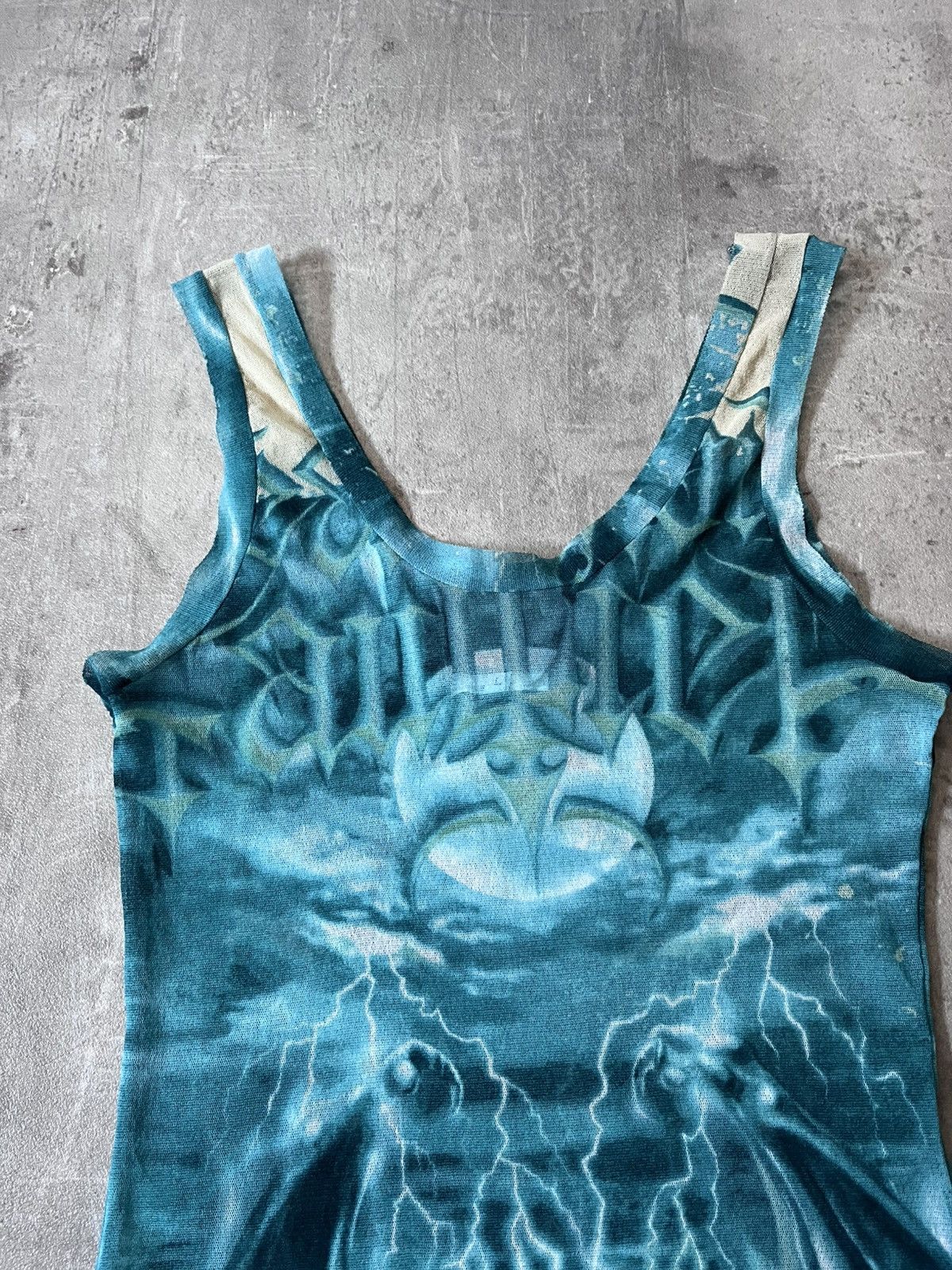 Jean Paul Gaultier Jean Paul Gaultier S/S 2001 Satan tatto mesh tank top Size US L / EU 52-54 / 3 - 4 Thumbnail