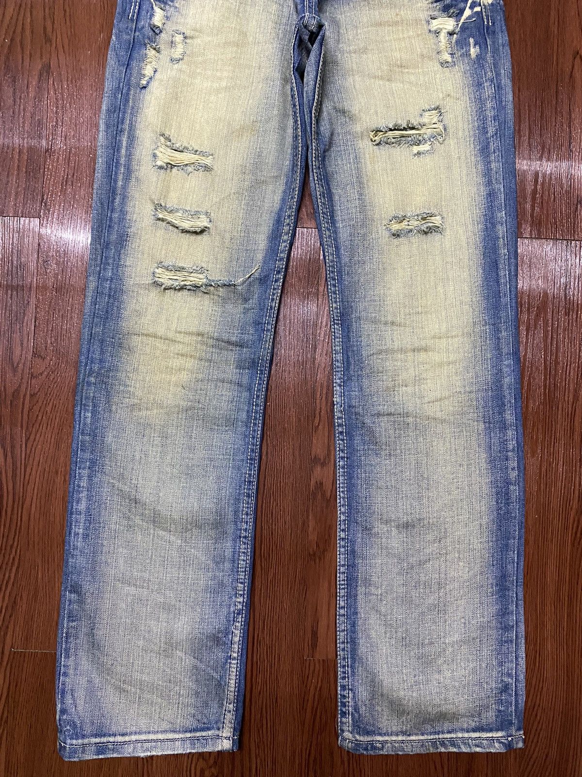 Hysteric Glamour Vintage Japanese Brands Blue Faded Wash Distressed Jeans Size US 29 - 5 Thumbnail