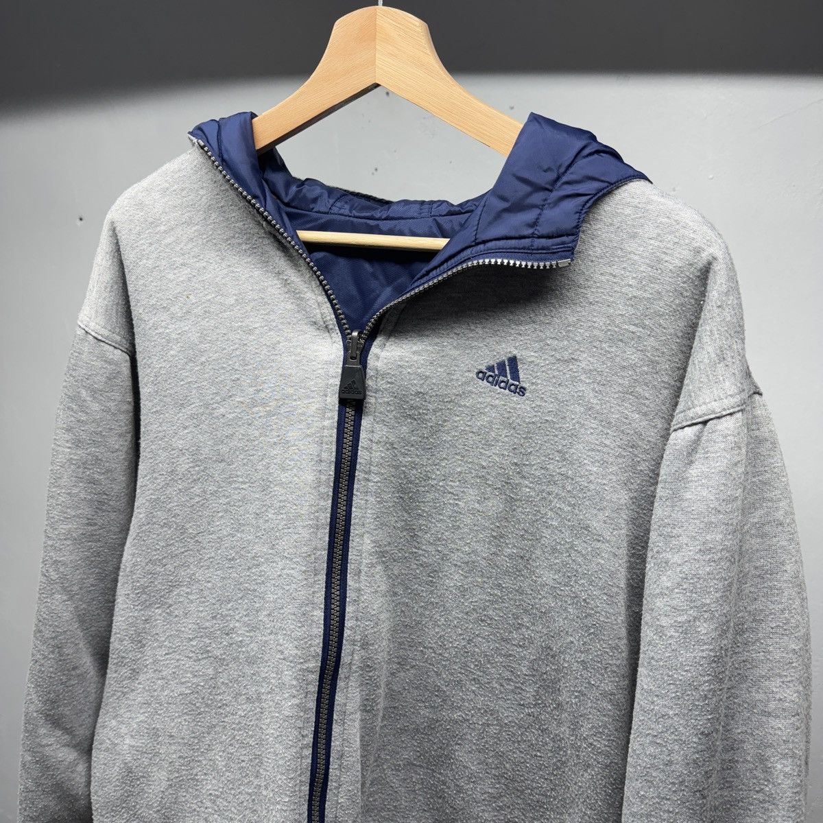 Adidas Vintage Adidas Reversible Nylon Cotton Jacket Size US XL / EU 56 / 4 - 3 Thumbnail