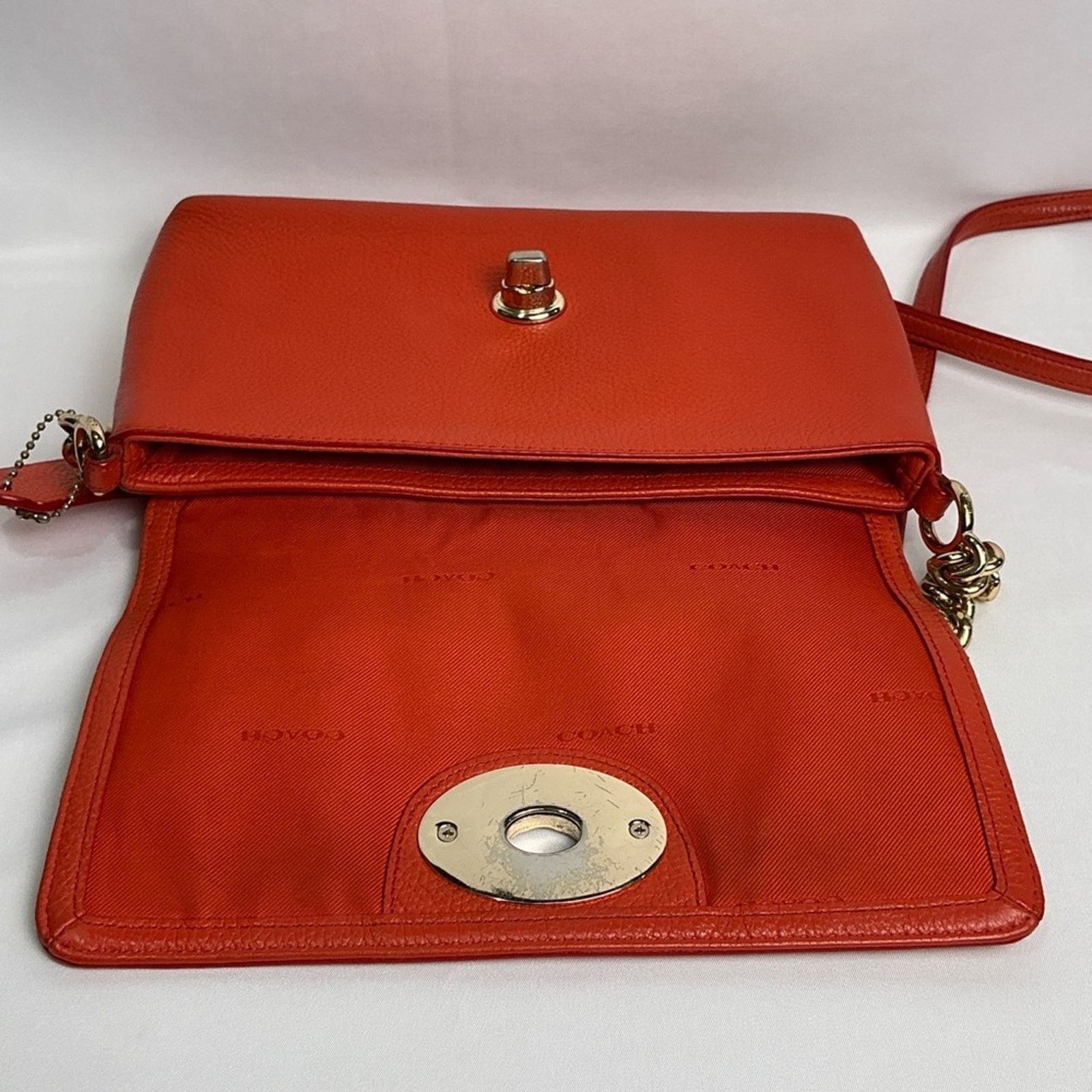 Coach COACH CROSSTOWN Crossbody Burnt Red Orange Pebbled Leather Size ONE SIZE - 5 Thumbnail