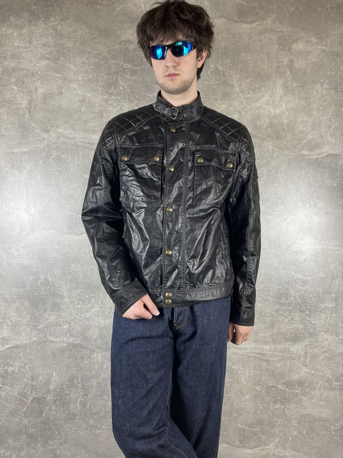 Belstaff Belstaff Waxed Cotton Quilted Biker Motorcycle Jacket Black Size US L / EU 52-54 / 3 - 2 Thumbnail