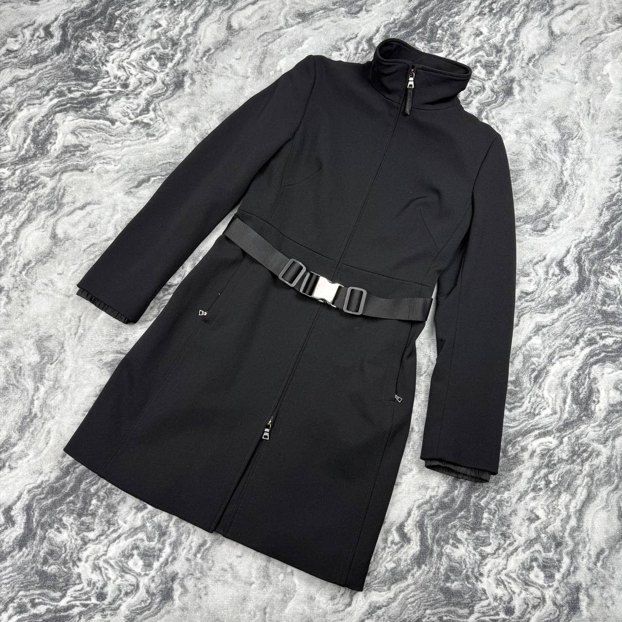 Prada Prada Classic Nylon Coat Black Tab Belted Size M / US 6-8 / IT 42-44 - 1 Thumbnail