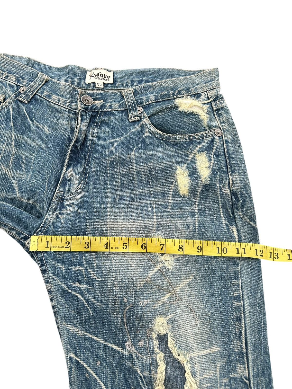 Kapital × Undercover × Vintage Japanese Nylaus Distressed Punk Bondage Denim Jeans Size US 33 - 14 Thumbnail