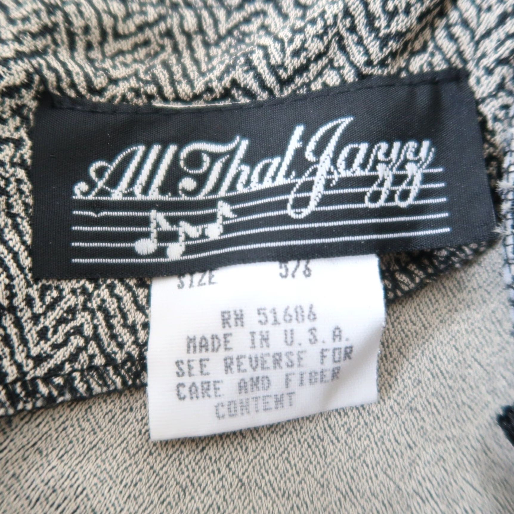 Vintage VINTAGE All That Jazz Dress 80s Herringbone Long Sleeve Midi Black Tan 6 Women Size M / US 6-8 / IT 42-44 - 5 Thumbnail