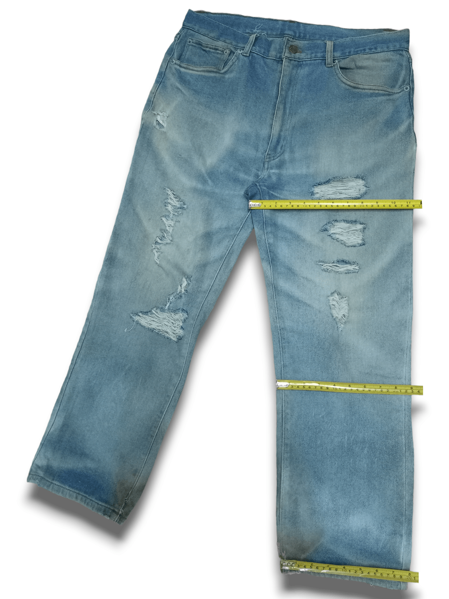 Japanese Brand Vintage Japanese Brand Faded Wash Distressed Baggy Jeans Size US 34 / EU 50 - 10 Thumbnail