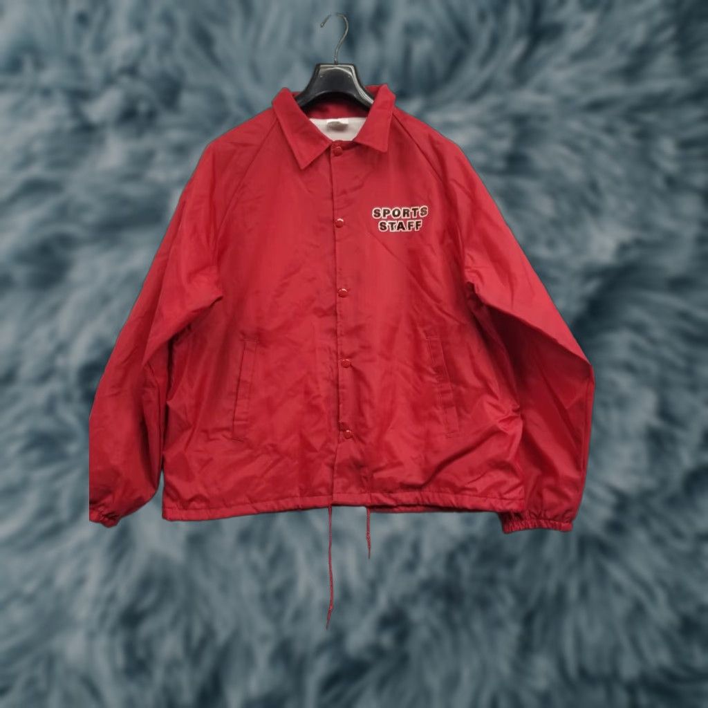 Vintage VINTAGE Auburn Bomber Jacket Red Nylon USA XL Mens Size US XL / EU 56 / 4 - 1 Thumbnail