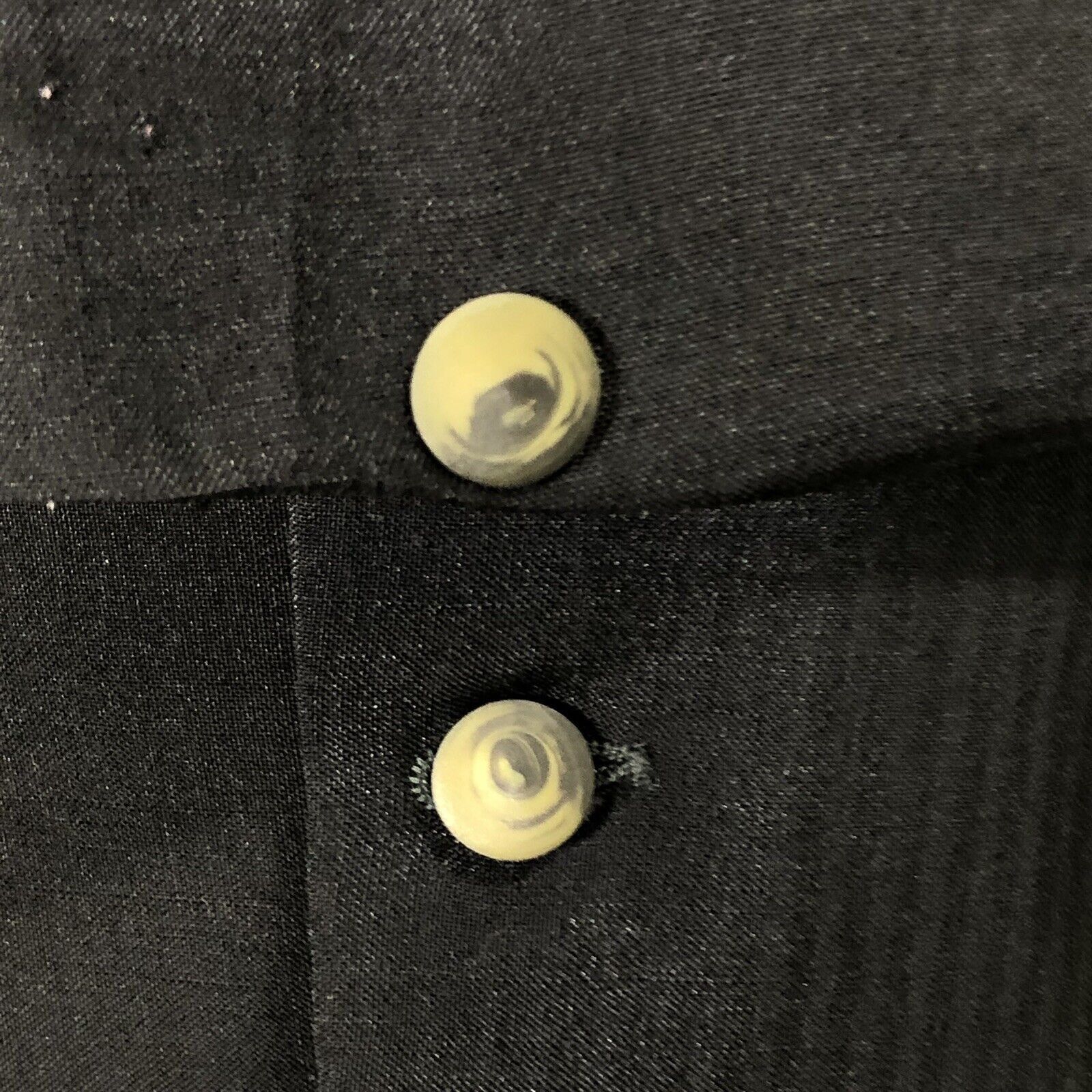 Other 2 pc Vtg Black Tux SHARKSKIN Suit Silk Wool ROCKABILLY Suit Size 40R - 5 Thumbnail