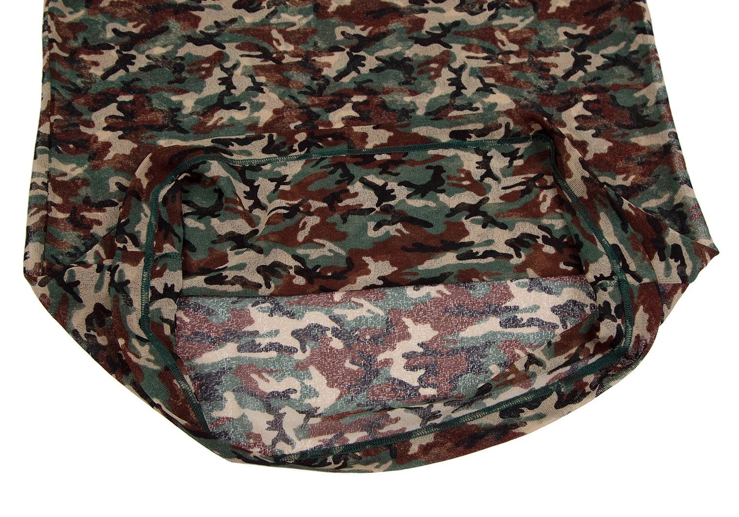 Jean Paul Gaultier Camouflage Print V-Neck T-Shirt in Green Black Beige Size US M / EU 48-50 / 2 - 5 Thumbnail