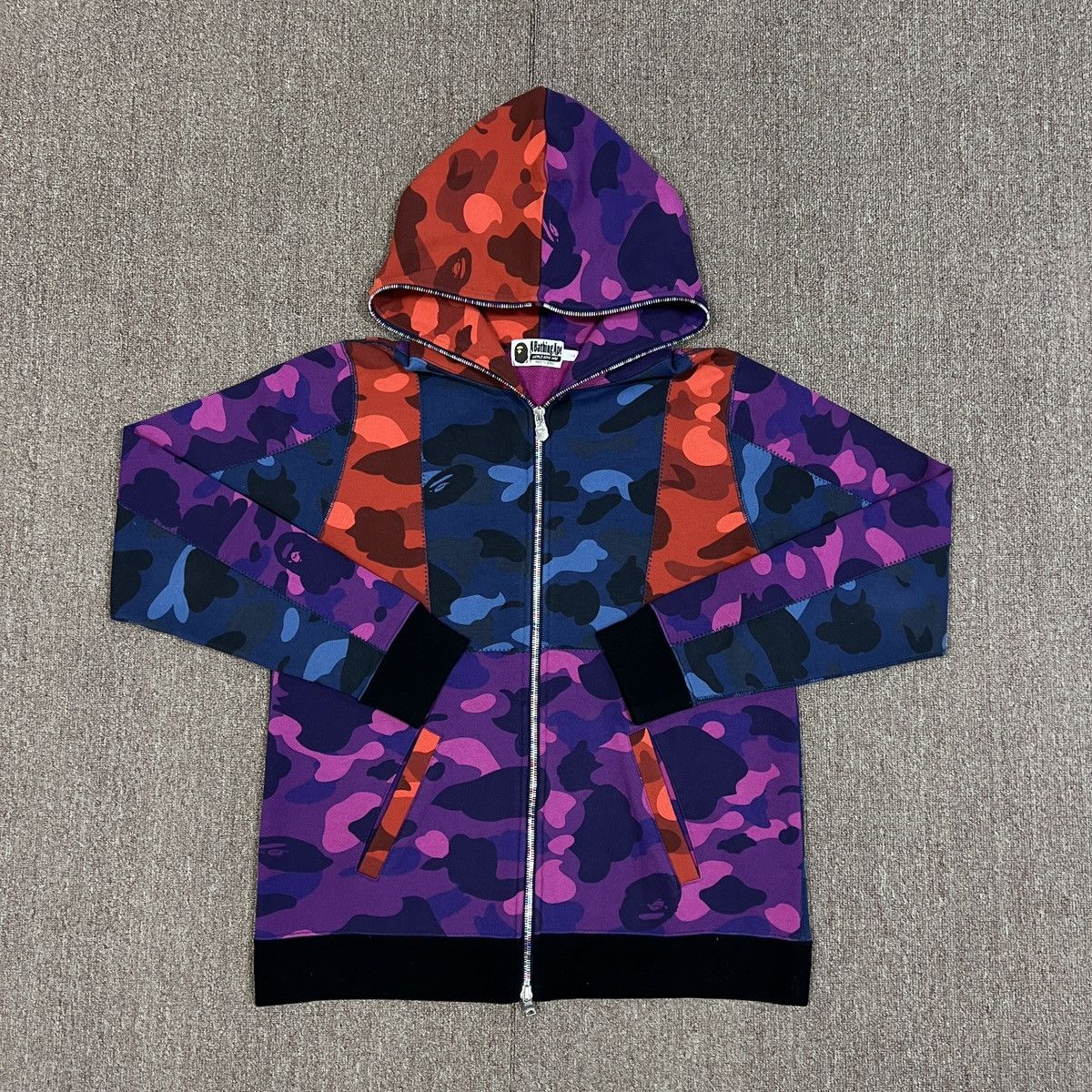 image of Lady Small Bape Crazy Camo Zip Up Hoodie, Men's