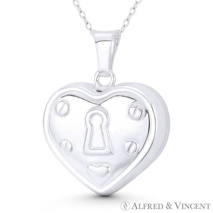 Other Heart Lock Love Charm Reversible 3D Pendant Size ONE SIZE - 1 Preview