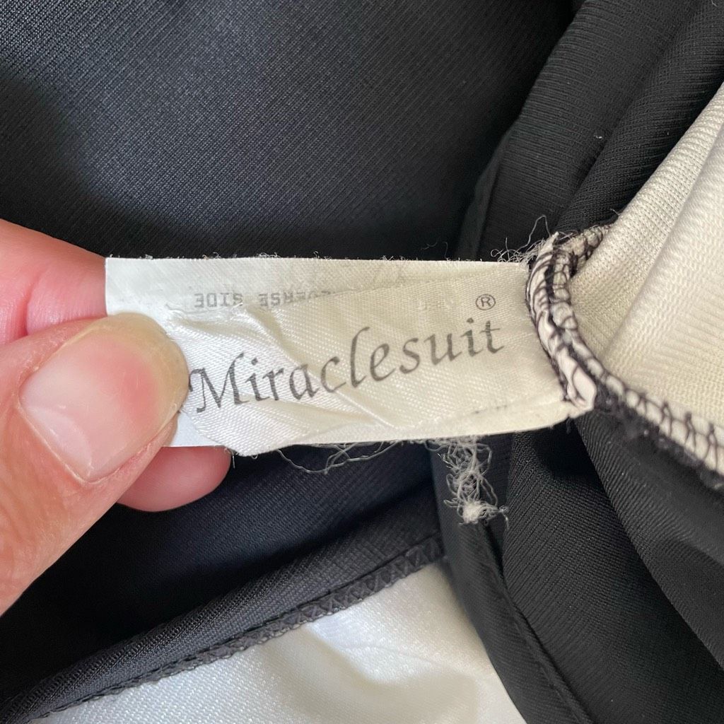 Other Vintage 90s MiracleSuit Black One Piece Swimsuit Union Label 14 Size ONE SIZE - 5 Thumbnail