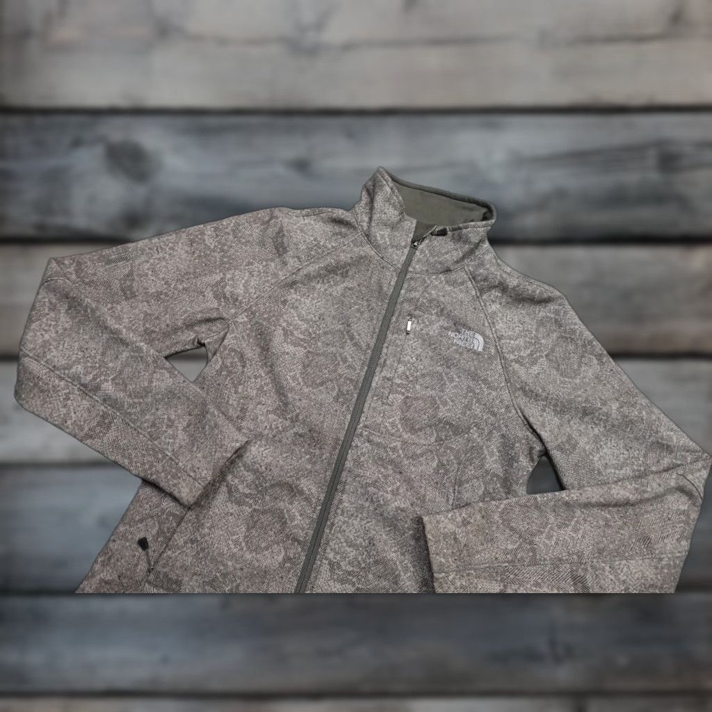 The North Face The North Face Women's Soft Shell Jacket Adult Small Gray Snakeskin Fleece Lined Zip Size S / US 4 / IT 40 - 1 Thumbnail