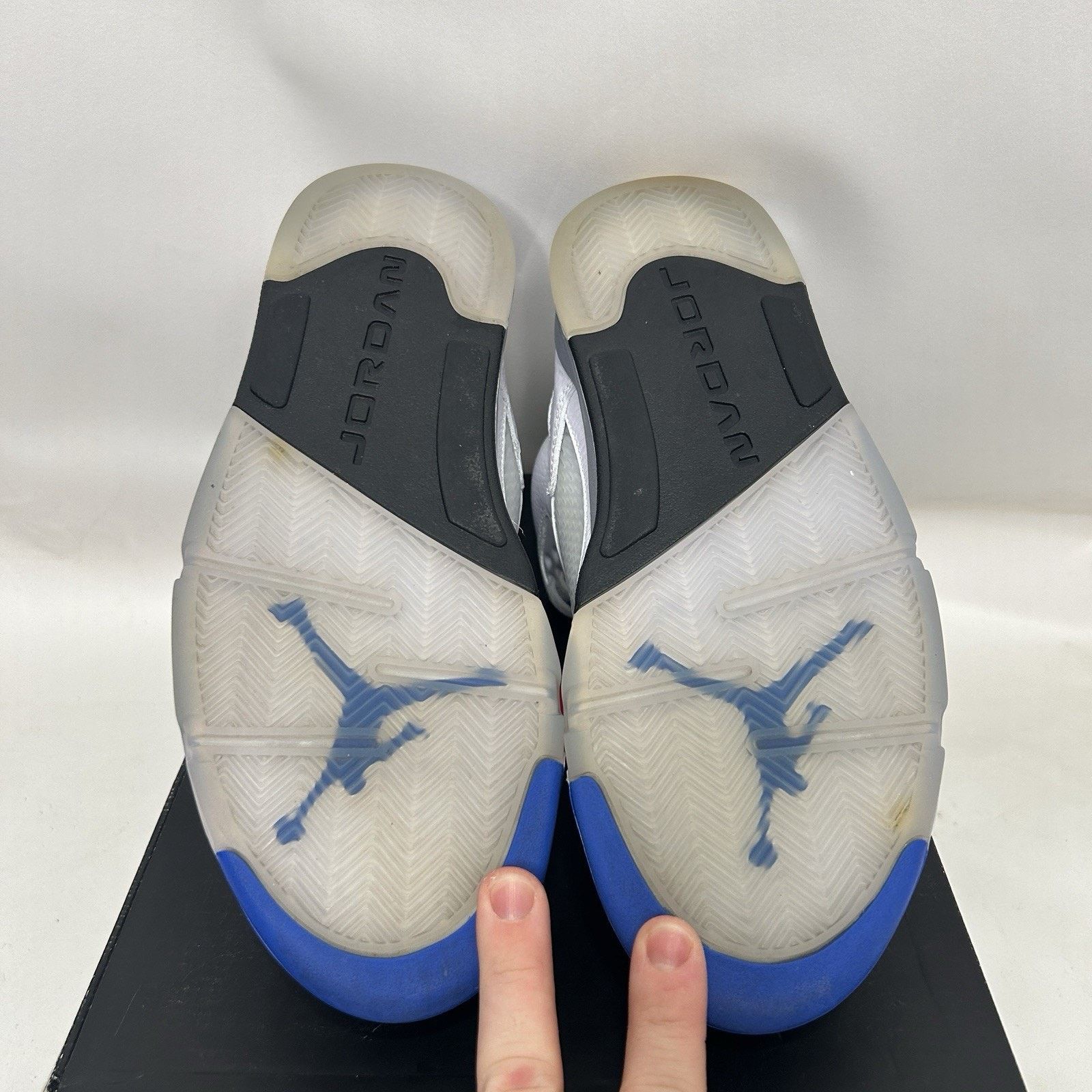Jordan Brand Nike Air Jordan 5 Retro “Stealth 2.0/White Blue Grey” Size US 8.5 / EU 41-42 - 7 Thumbnail