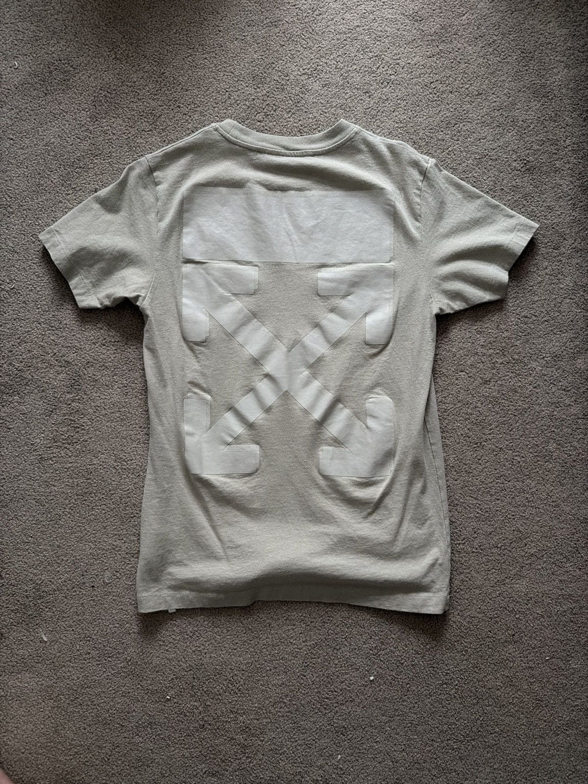 Off white green logo tee