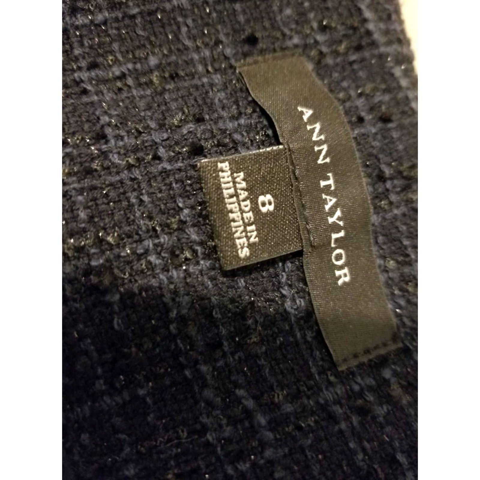 Ann Taylor Womens Ann Taylor Blazer Shirt Jacket 8 Navy Blue Cotton Sports 3-in-1 Womens Mens Size M / US 6-8 / IT 42-44 - 4 Thumbnail