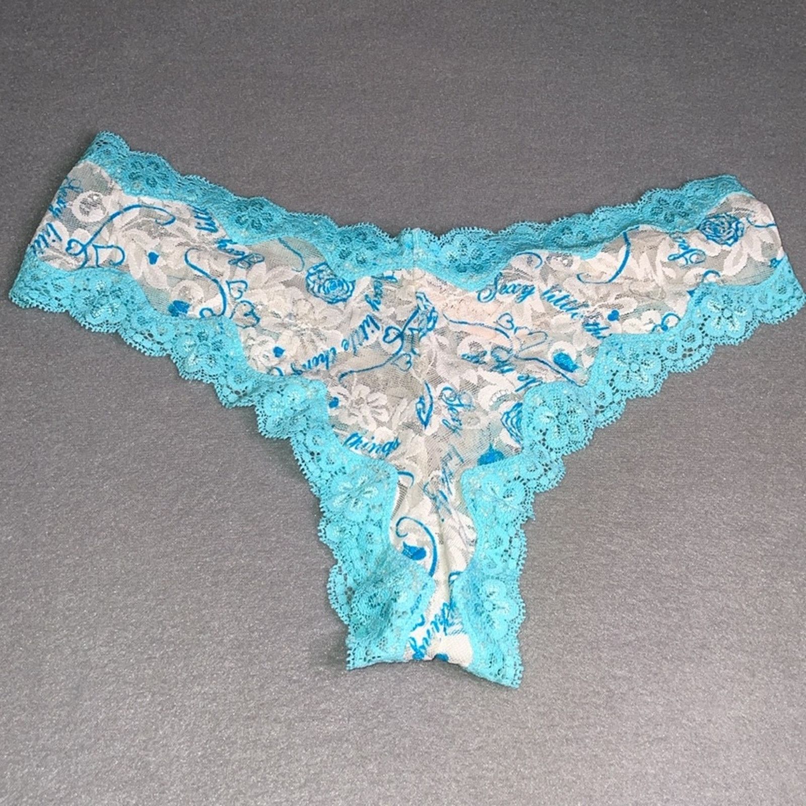 Victoria's Secret Sexy Little Things Panties VS Panty Something Blue Size ONE SIZE - 13 Thumbnail