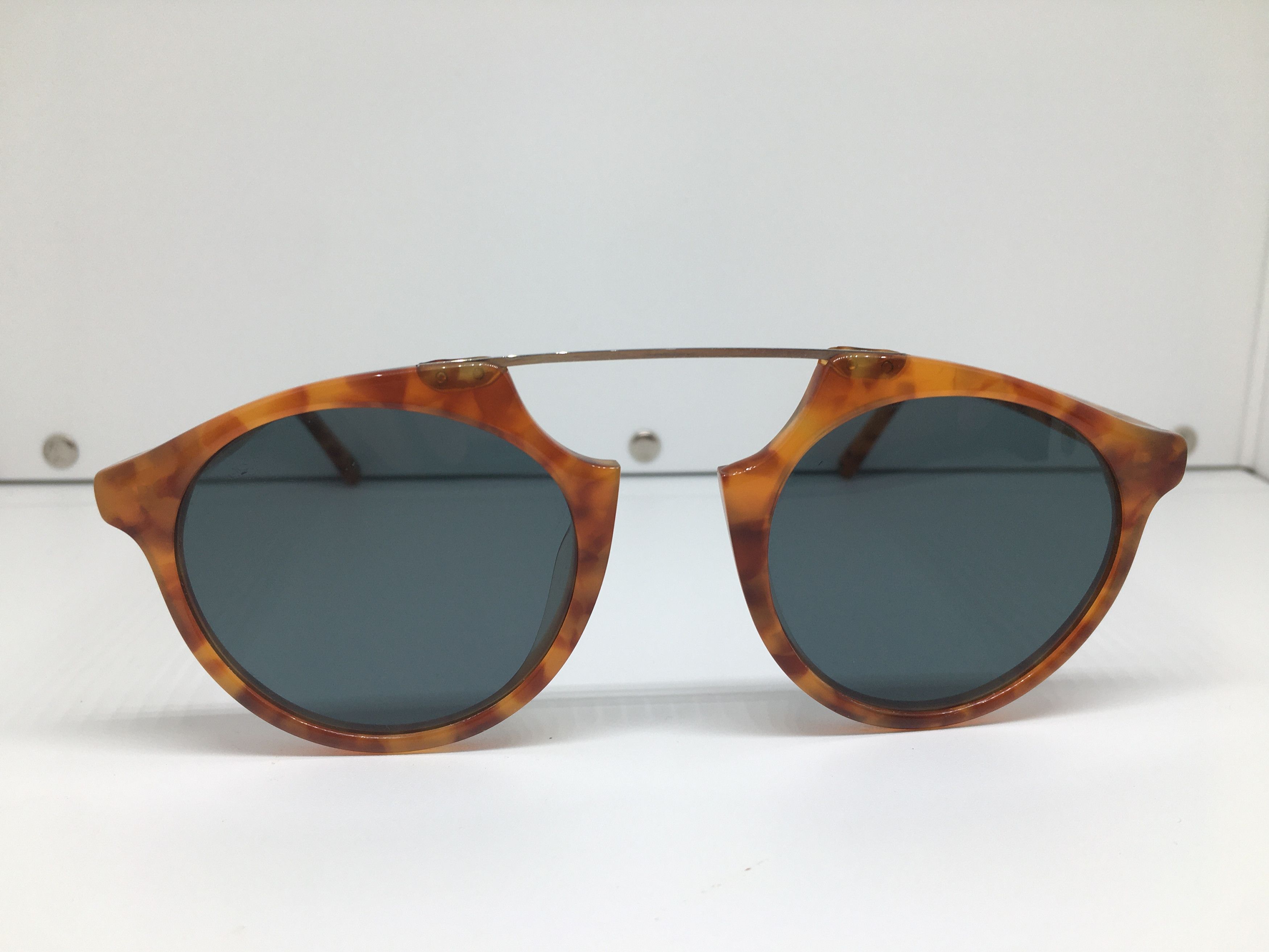 Vintage Blauer Handmade Tortoise Round Sunglasses Frame Size ONE SIZE - 1 Thumbnail
