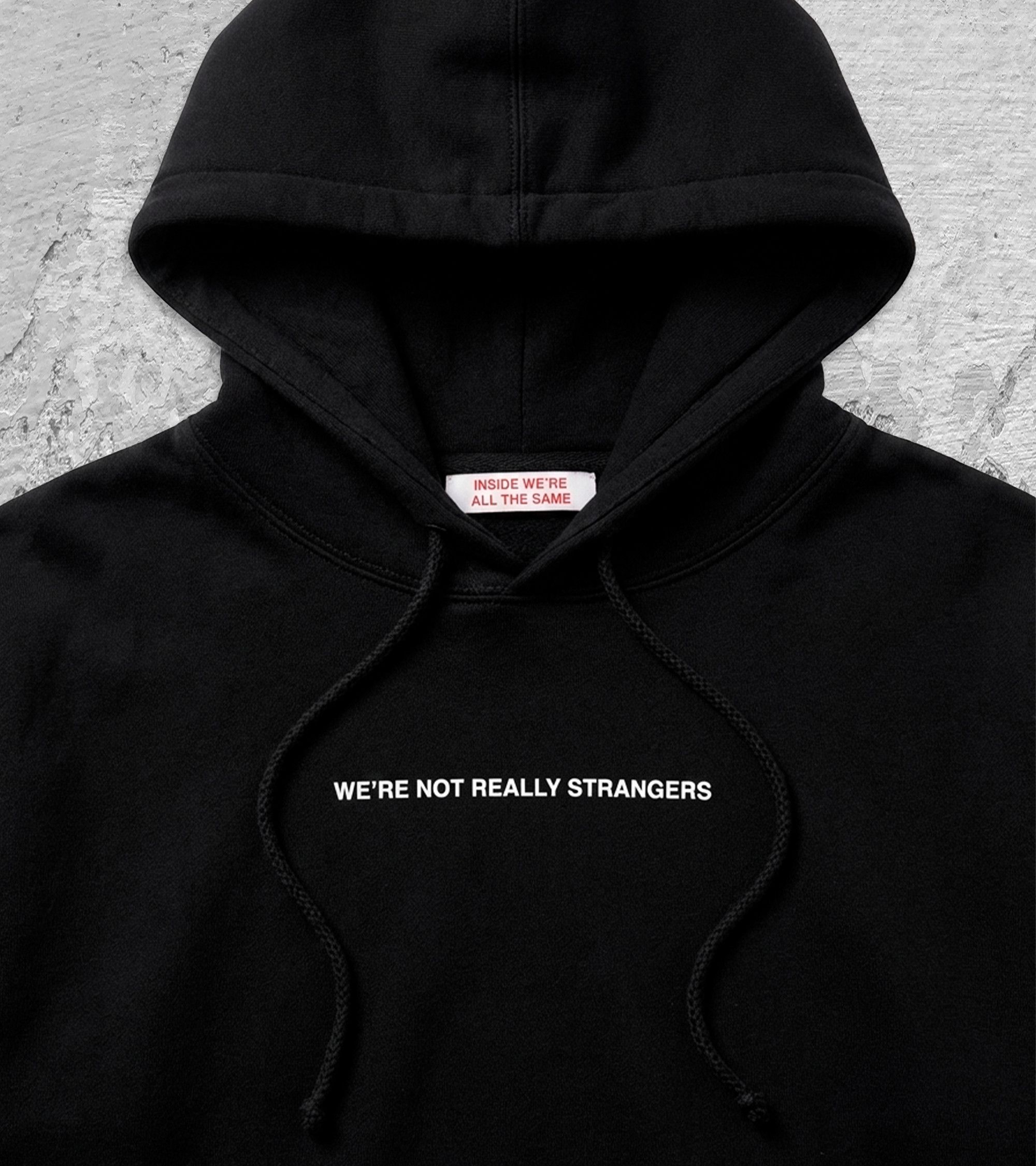 Other We’re Not Really Strangers Hoodie Black Quote Print Size L Size US L / EU 52-54 / 3 - 3 Thumbnail