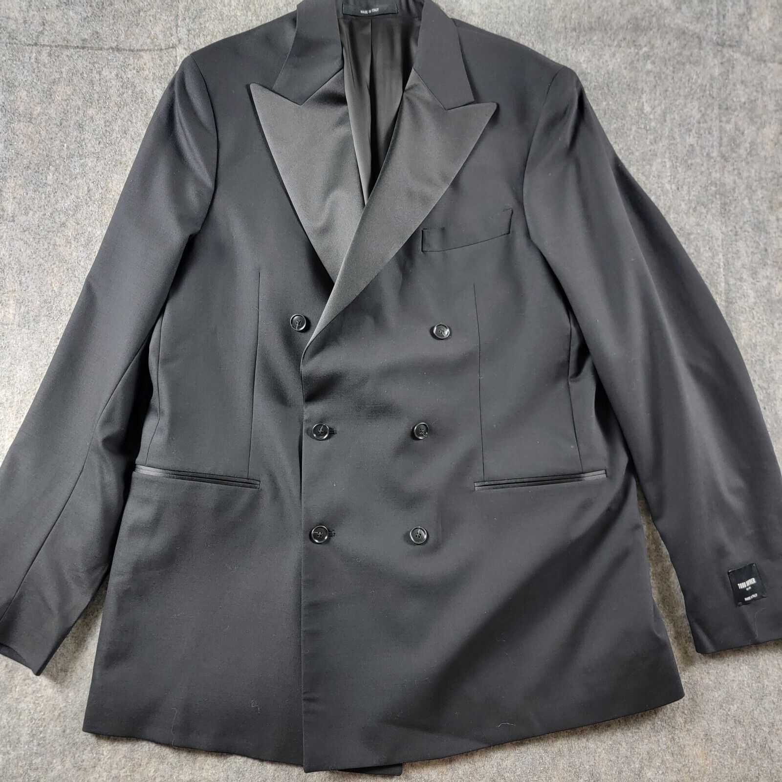Todd Snyder Todd Snyder Italian Double Breasted Tuxedo Jacket Peak Lapel Size 46L - 5 Thumbnail