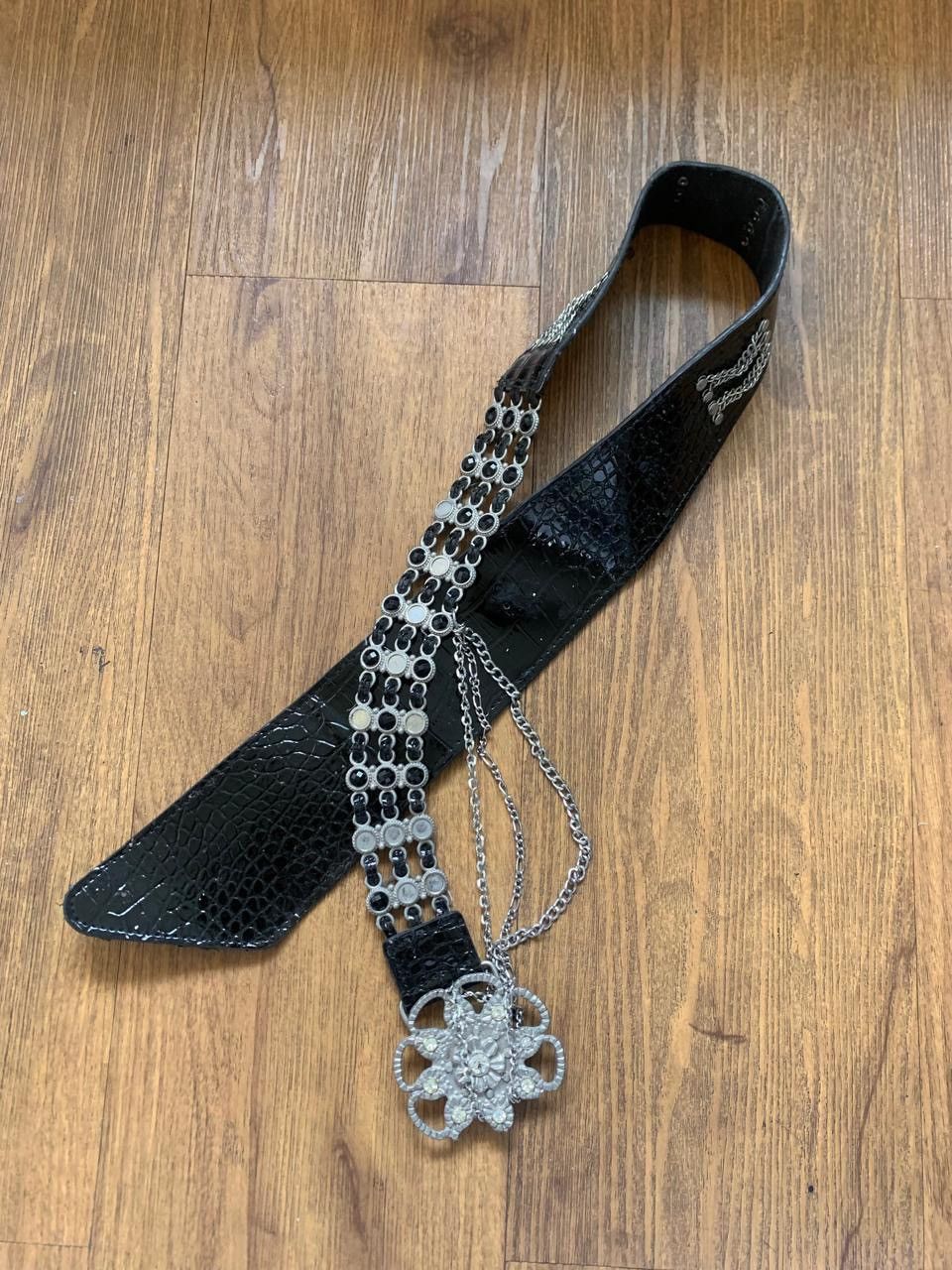 If Six Was Nine Wide snakeskin chain belt Size ONE SIZE - 1 Thumbnail
