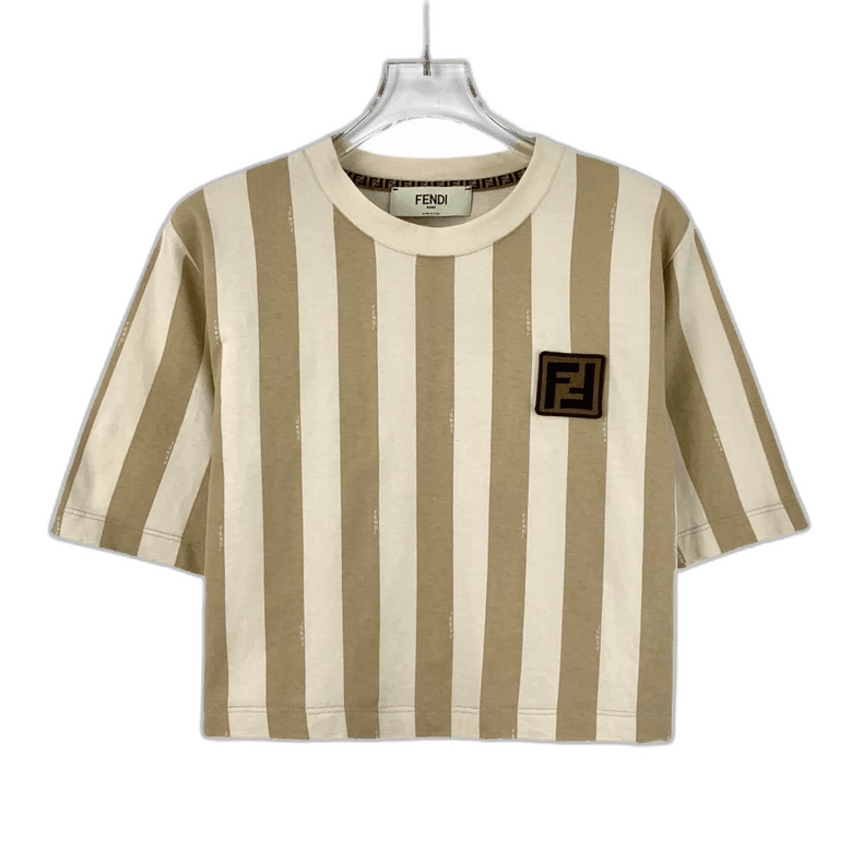 Fendi Fendi Color Block Striped Logo T-Shirt Size S / US 4 / IT 40 - 1 Thumbnail