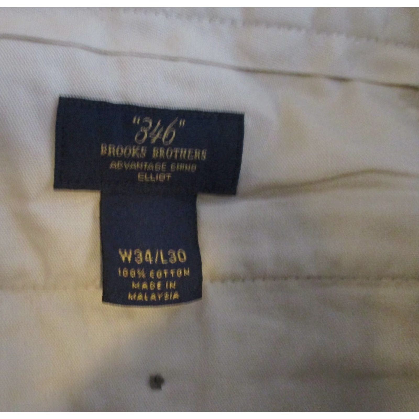 Brooks Brothers Brooks Brothers Beige "Advantage Clark" Chino Pants 34X29 Men Regular Beige 34W 29L 5-Pocket Design Pleated Front Casual Size US 34 / EU 50 - 5 Thumbnail