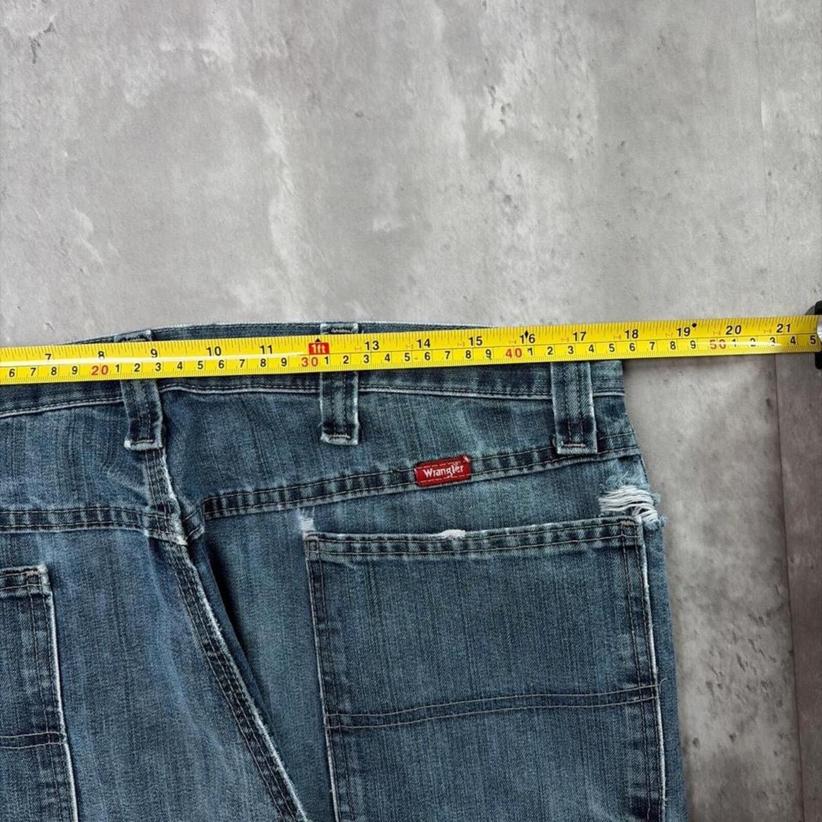 Wrangler Y2K Blue Wrangle Workwear Grunge Baggy Carpenter Denim Jeans Size US 36 / EU 52 - 6 Thumbnail