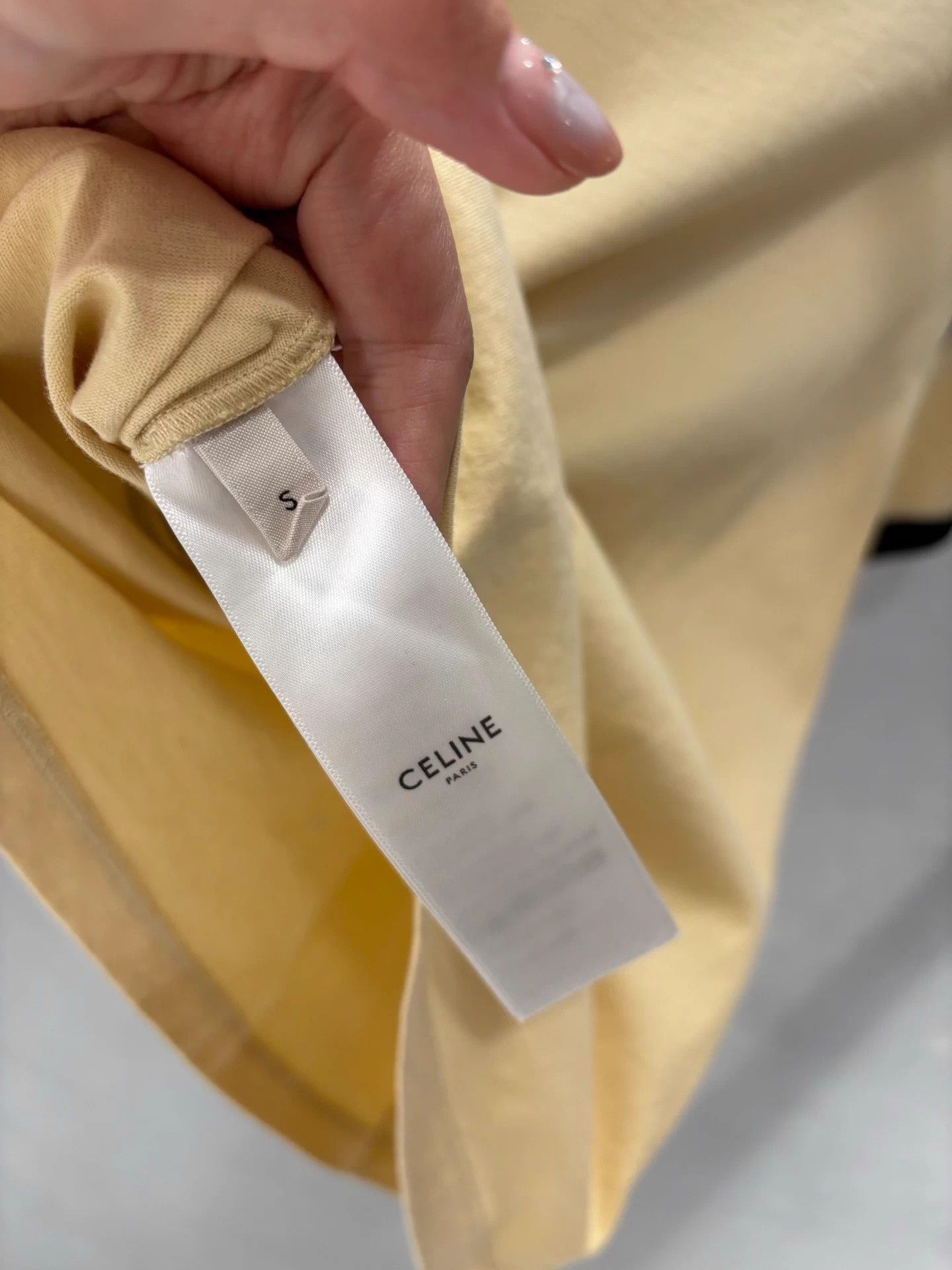 Celine Celine Triomphe Big Logo Beige Short Sleeve Deadstock S Size S / US 4 / IT 40 - 3 Thumbnail