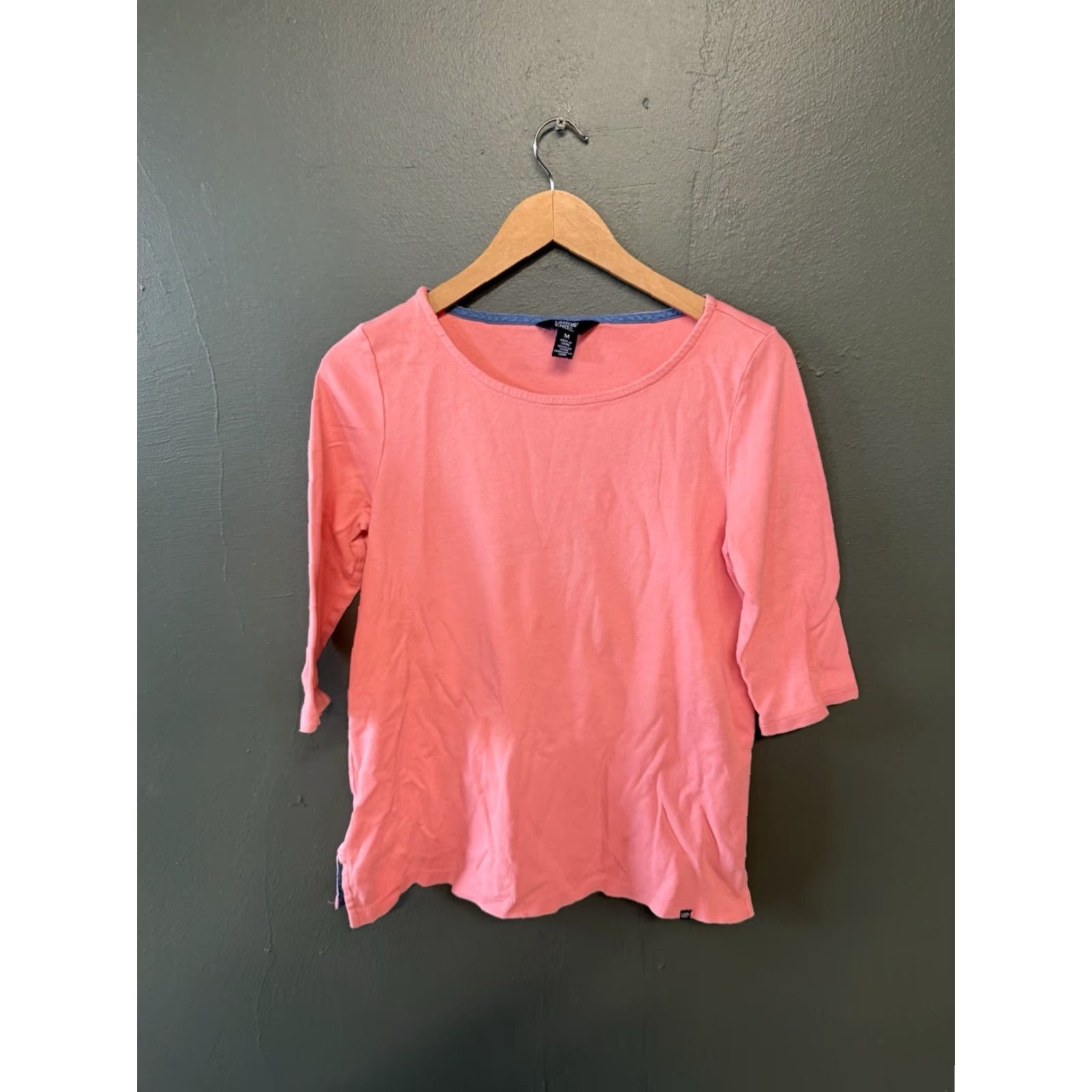 Lands' End Lands' End Womens Pink 3/4 Sleeve T-Shirt Medium Pink 3/4 Sleeve Shirt Womens Medium Regular L Size M / US 6-8 / IT 42-44 - 2 Thumbnail