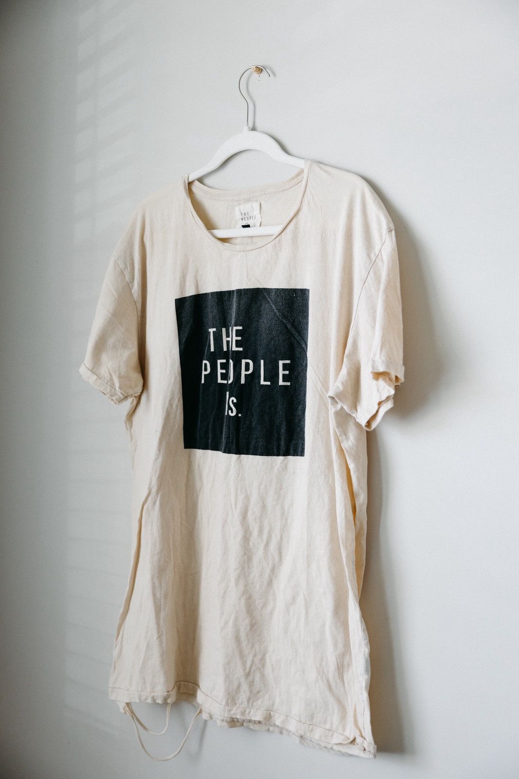 The People Vs. The People Vs. Tee – XL – Distressed Cream / Black Box Logo Size US XL / EU 56 / 4 - 3 Thumbnail