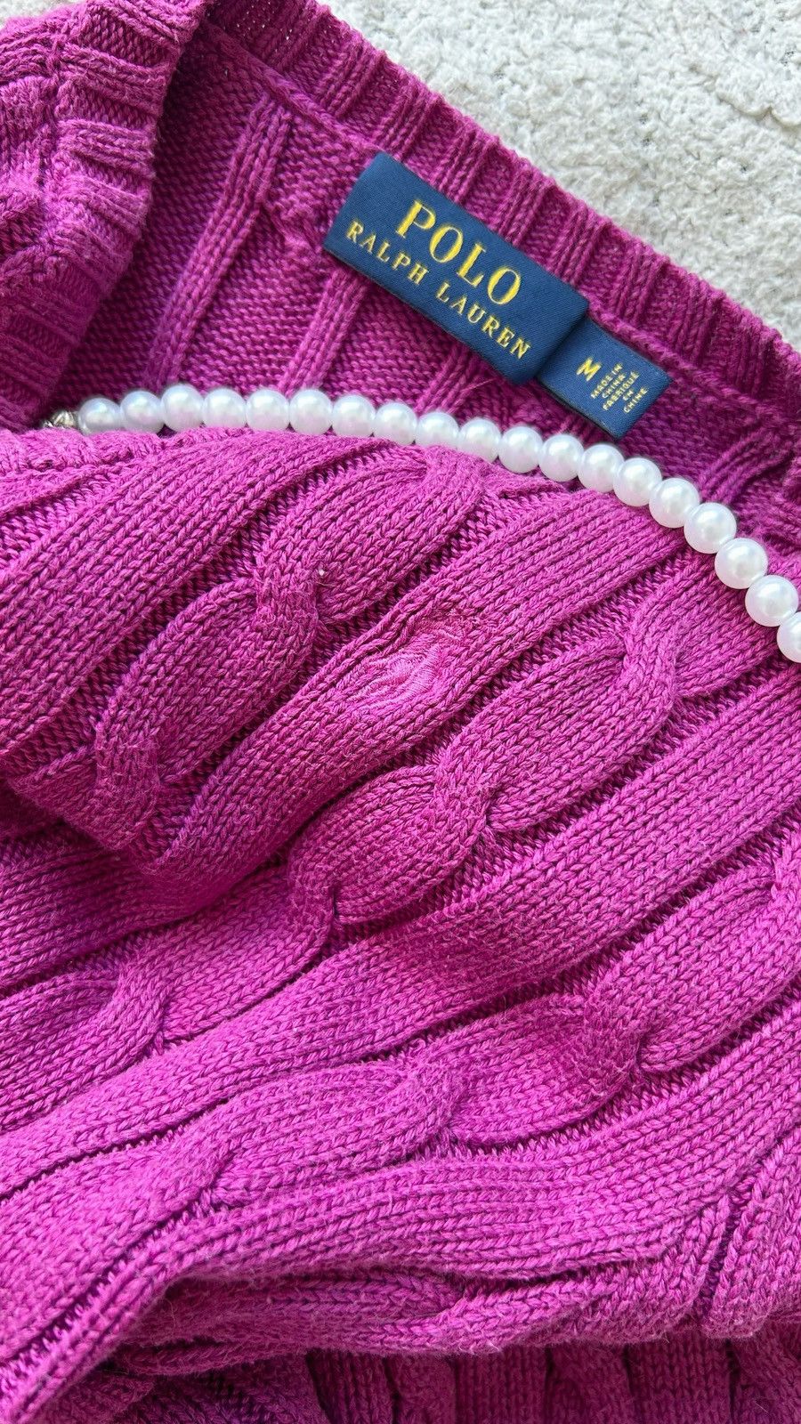 Vintage Sweater knit Polo Ralph Lauren PRL Purple vintage Medium Size M / US 6-8 / IT 42-44 - 7 Thumbnail