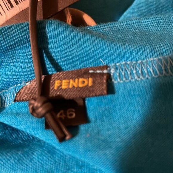 Fendi Fendi Short Turquoise Sundress Size 10 Size L / US 10 / IT 46 - 9 Thumbnail