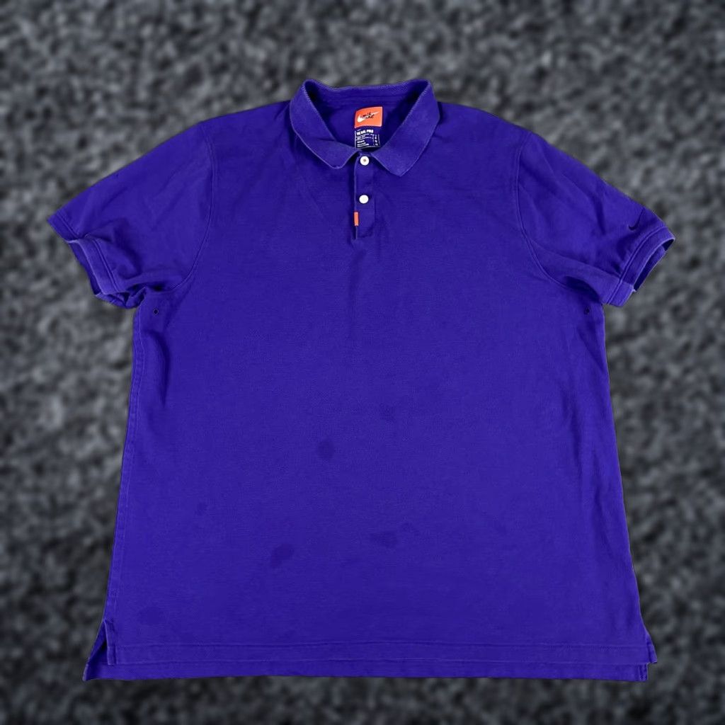 Nike Nike Polo Shirt Mens XL Purple Dri-FIT Performance Golf Pique Athletic Short Sleeve Collar Solid Moisture Wicking Tagless Cotton Polyester Shirt Sport Size US XXL / EU 58 / 5 - 1 Thumbnail