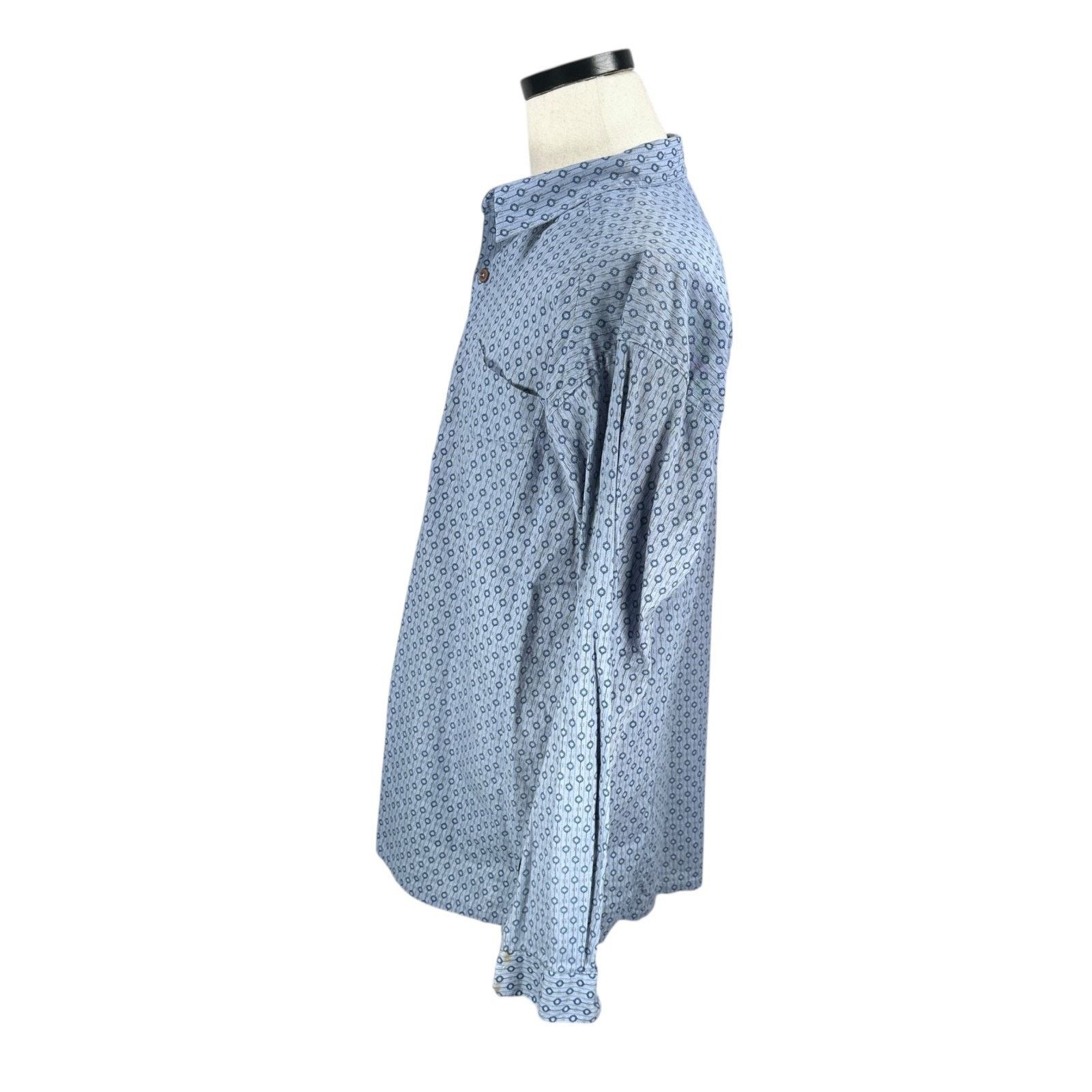 Patagonia VTG Patagonia Shemp Shirt Men’s L Blue Geometric Hemp Cotton Size US L / EU 52-54 / 3 - 4 Thumbnail