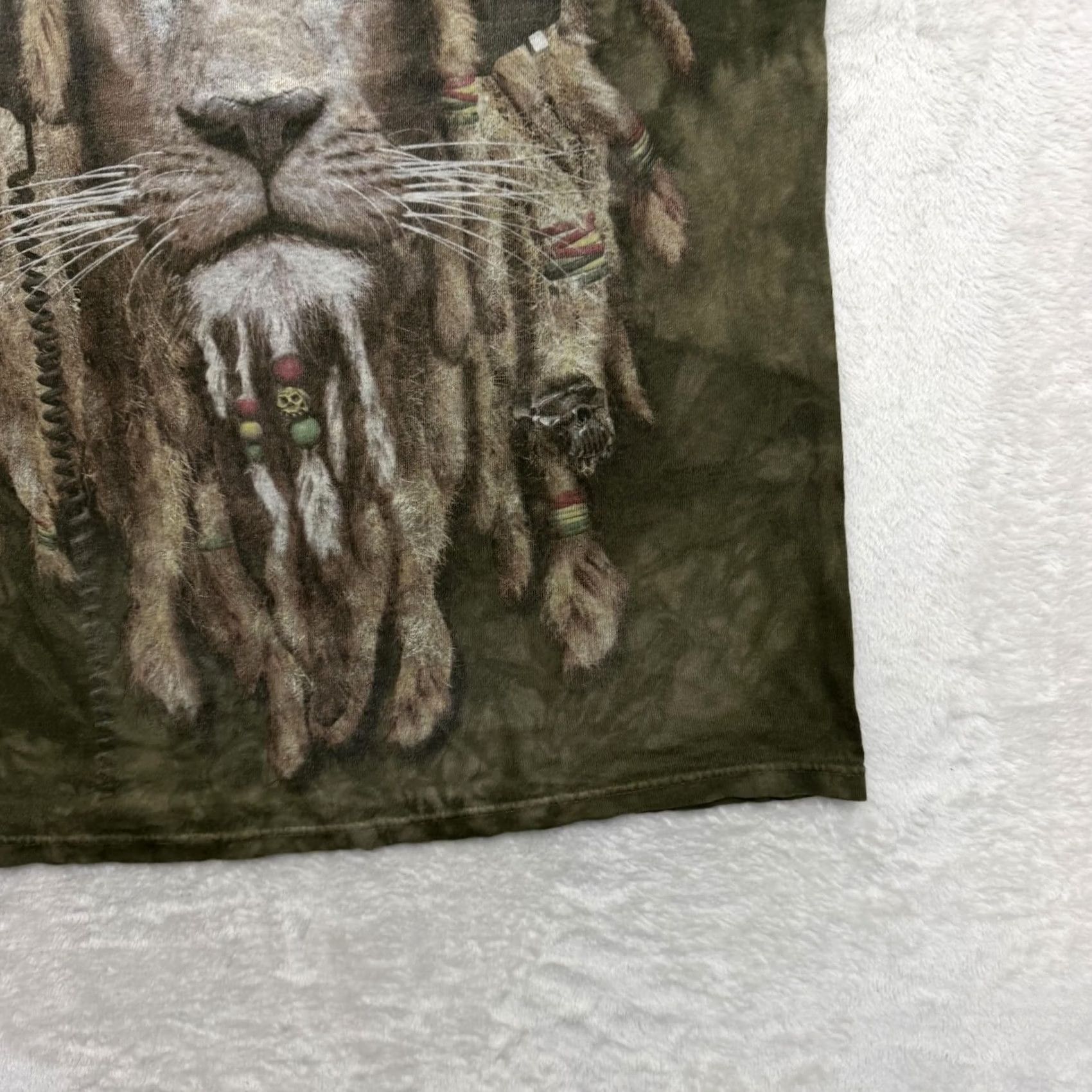 Vintage Rainforest Cafe Shirt Mens Medium Green Tie Dye Lion Rasta Graphic Tee Size US M / EU 48-50 / 2 - 6 Thumbnail