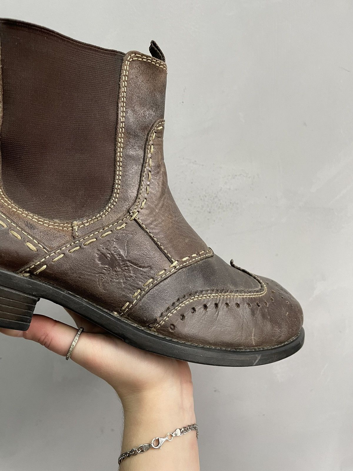 Undercover Rare brown leather platform boots hype brogue guidi style Size US 11 / EU 44 - 4 Thumbnail