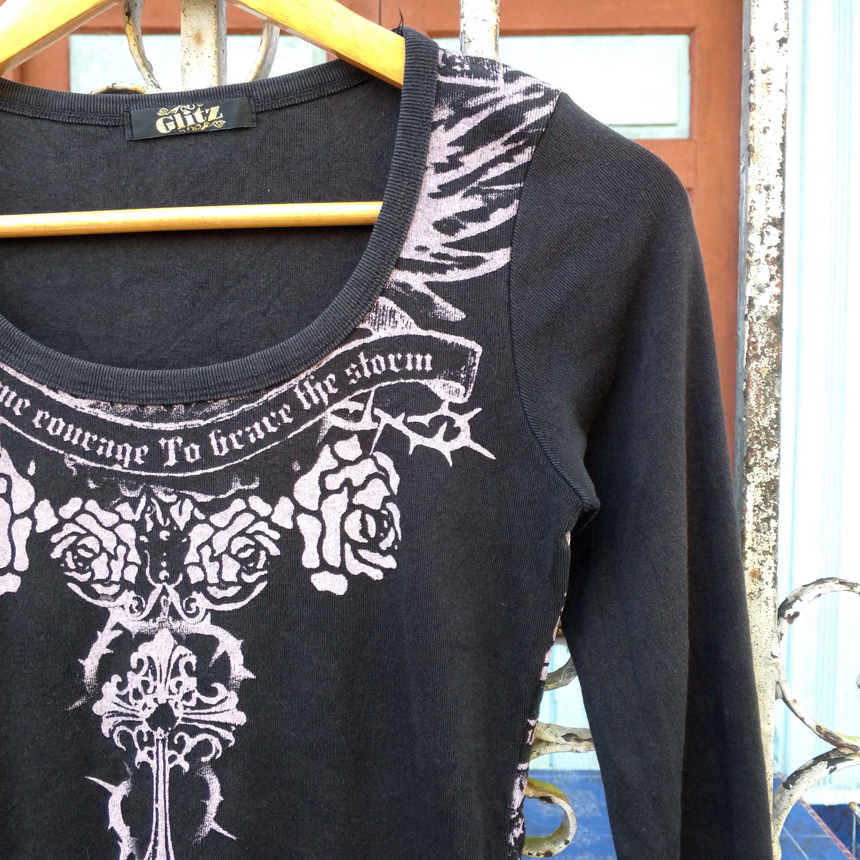 If Six Was Nine Glitz Cross Skull Punk Tee Size US S / EU 44-46 / 1 - 5 Thumbnail