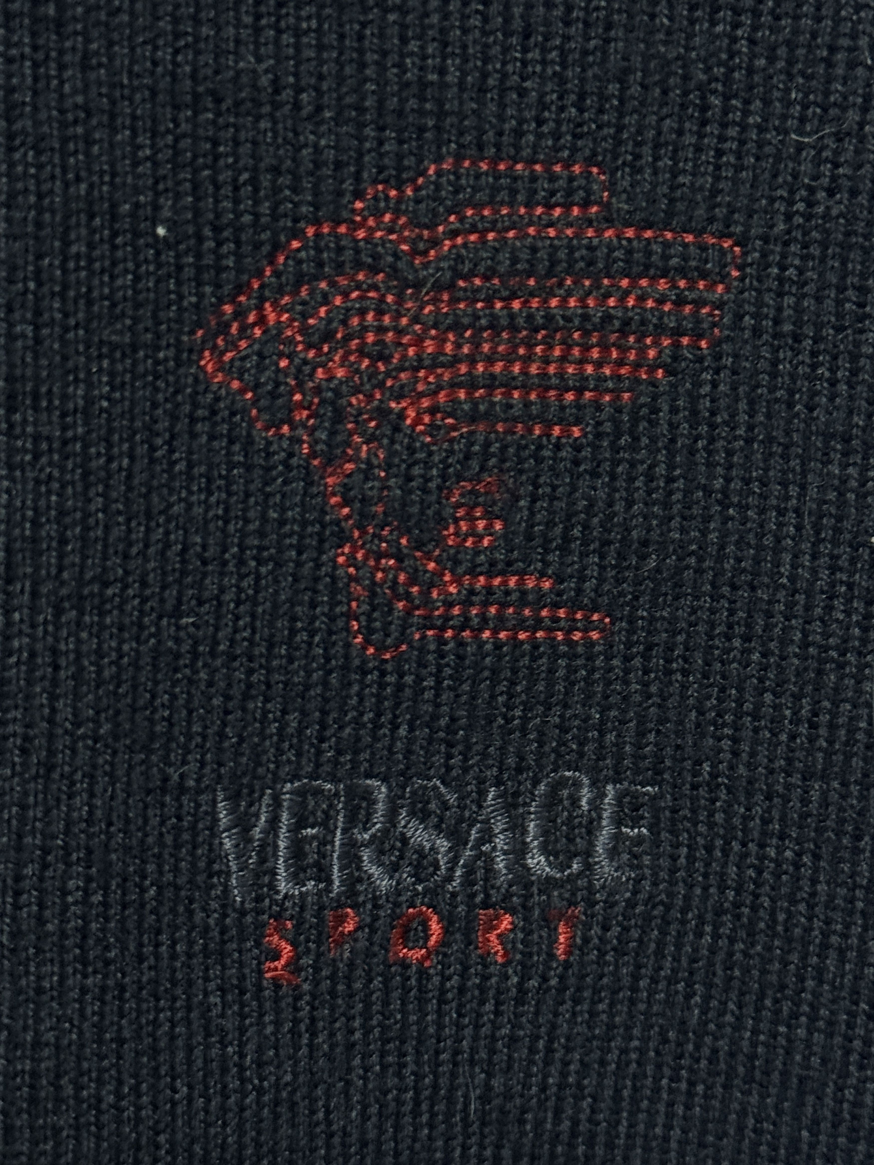 Versace Vintage versace sport polo sweater wool jumper rare size L Size US L / EU 52-54 / 3 - 8 Thumbnail