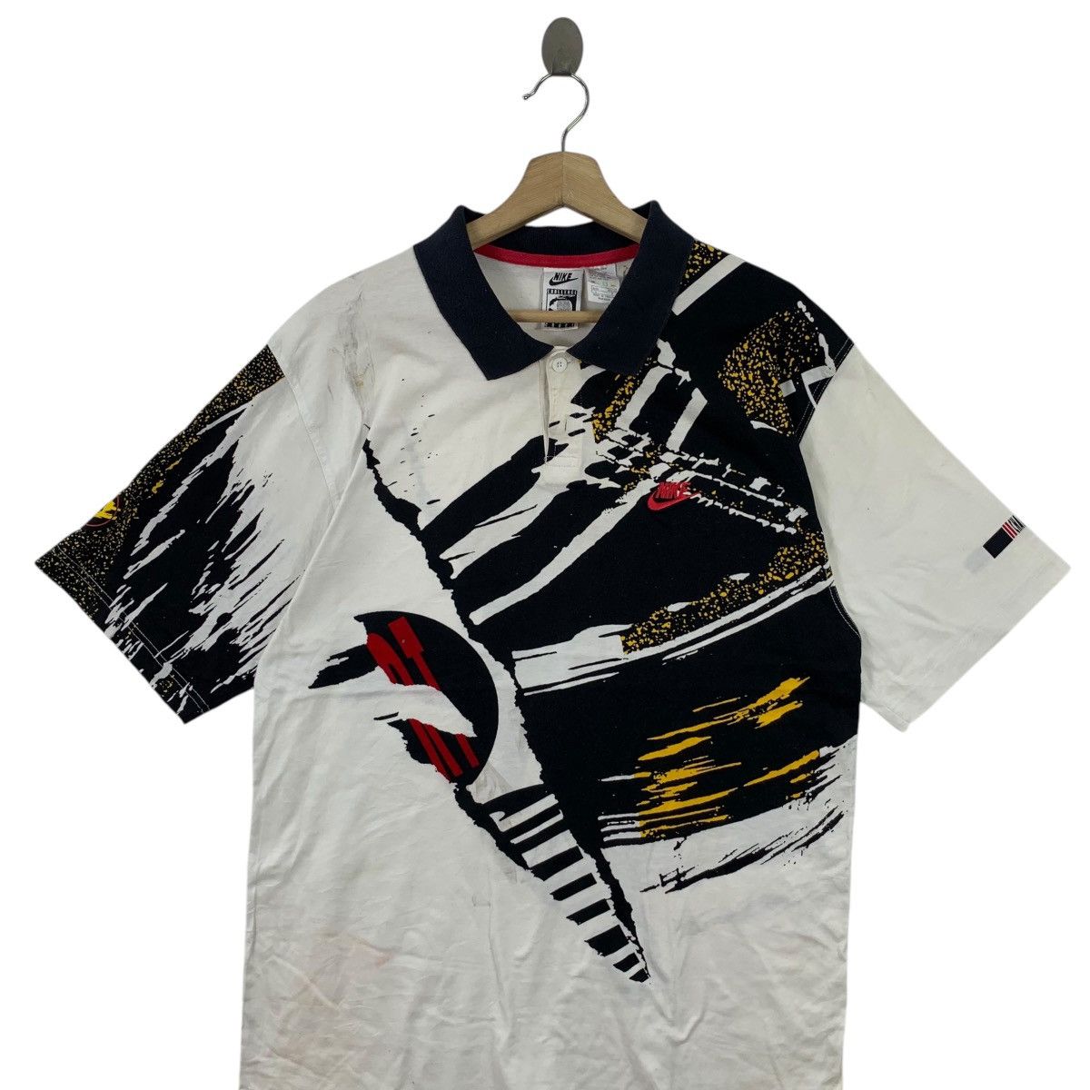 Nike Vintage NIKE CHALLENGE COURT Andre Agassi Tee Shirt Top Size US M / EU 48-50 / 2 - 2 Thumbnail