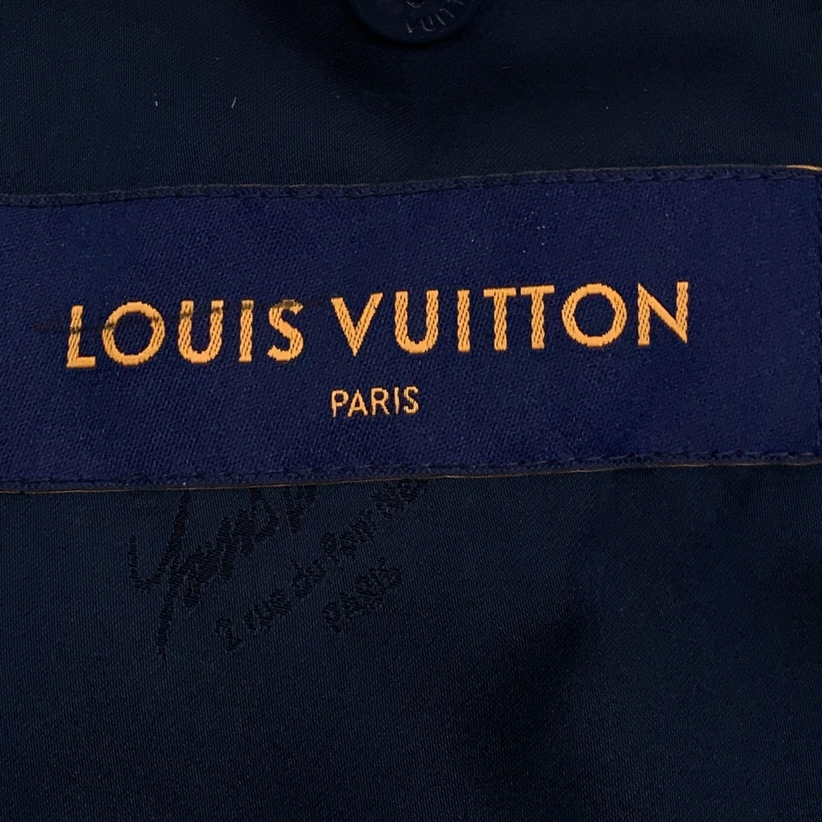 Louis Vuitton Louis Vuitton Dark Blue Logo Jacquard Wool-Cotton Jacket XS Size US XS / EU 42 / 0 - 2 Thumbnail