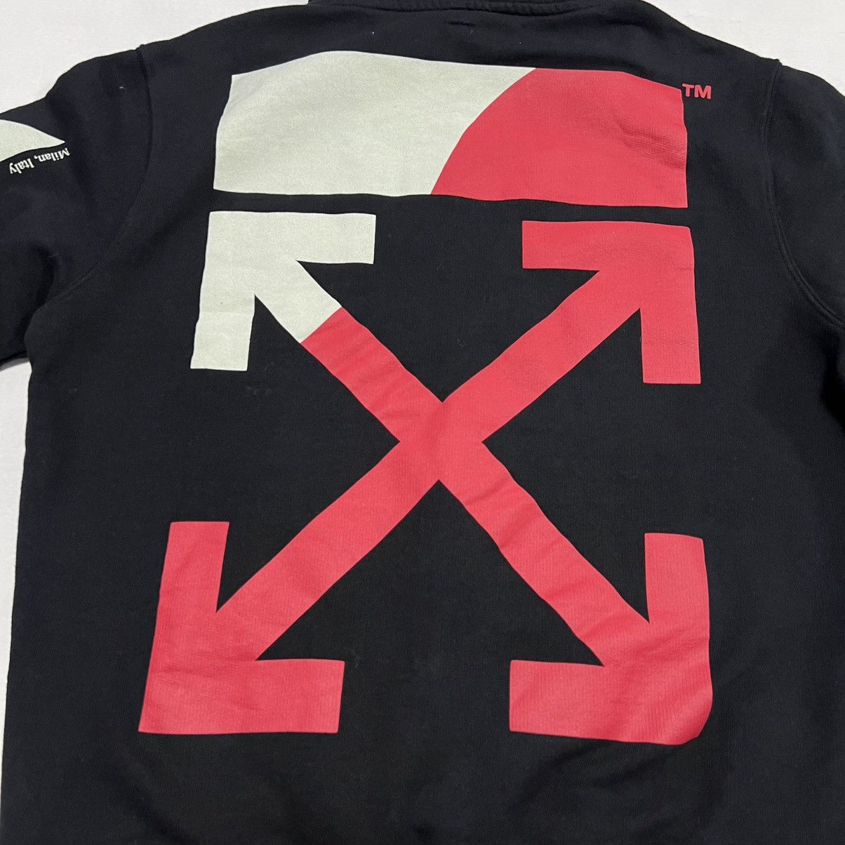 Off-White OFF-WHITE SS19 DIAGONAL SPLIT LOGO HOODIE Size US M / EU 48-50 / 2 - 4 Thumbnail