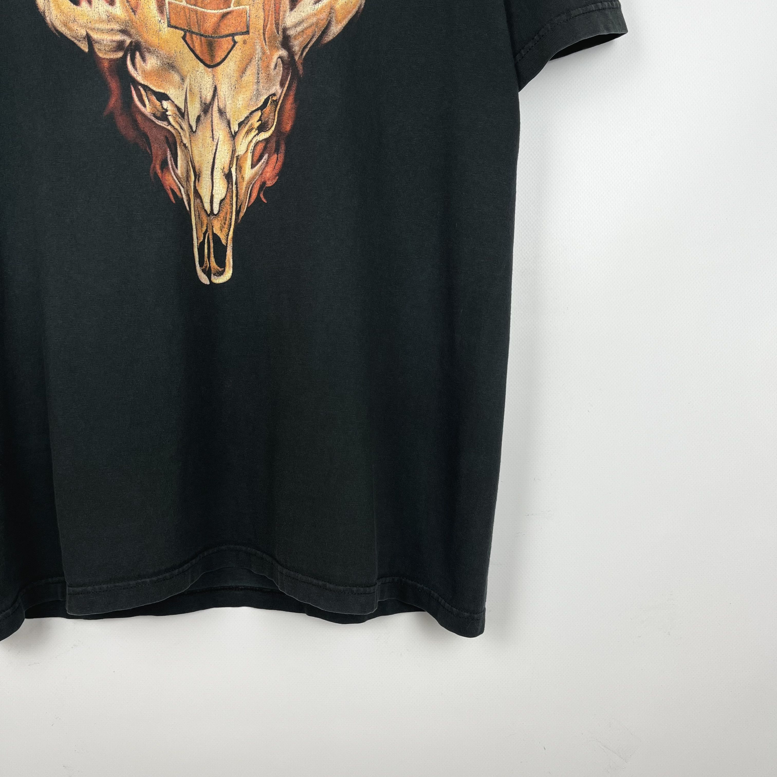 Harley Davidson Vintage Harley Davidson Flame Skull Florida T Shirt 2002 Size US L / EU 52-54 / 3 - 3 Thumbnail