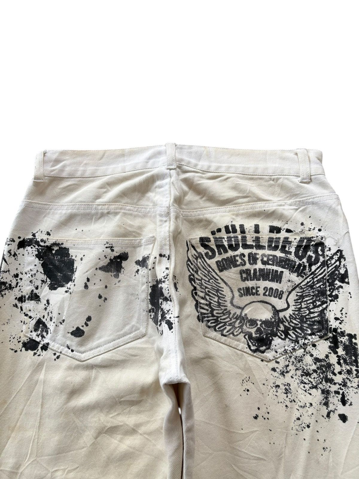 If Six Was Nine Vintage Japanese Brand Metal Punk Distress Flare Jeans Size 30" / US 8 / IT 44 - 4 Thumbnail