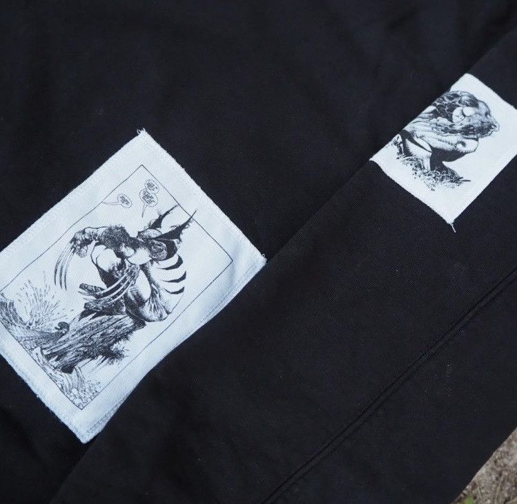 Brain Dead WOLVERINE PATCH CREWNECK - BLACK Size US XL / EU 56 / 4 - 3 Thumbnail