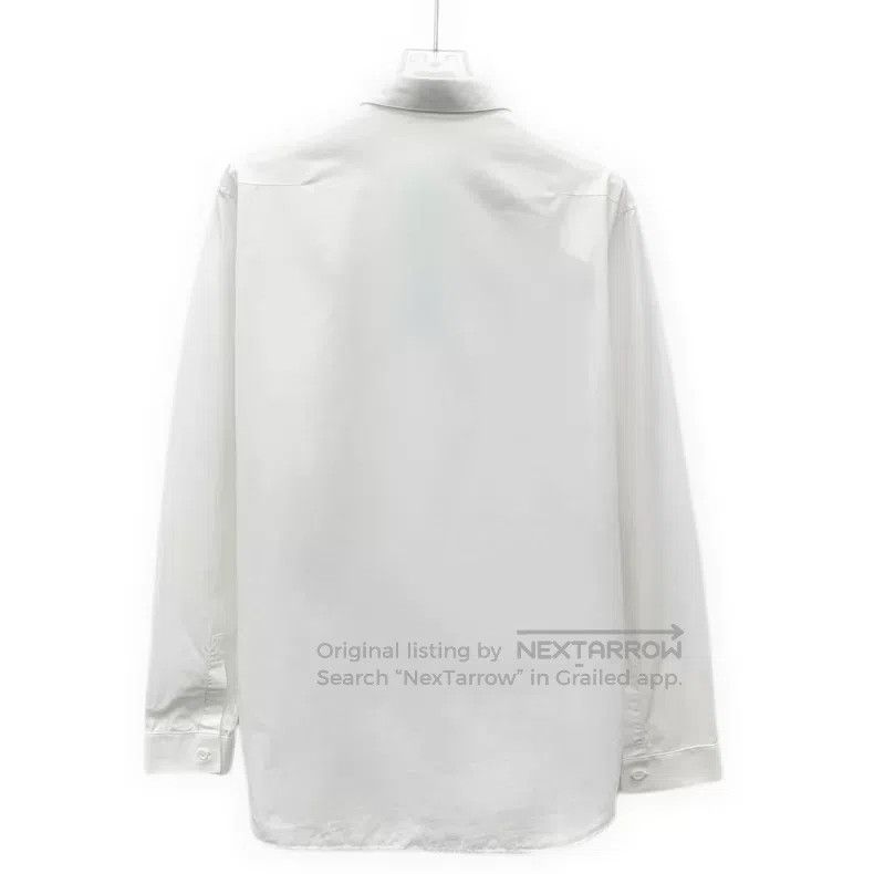 Dior Dior Size 39 White bee embroidery cotton lapel long-sleeved Size US XXS / EU 40 - 2 Thumbnail